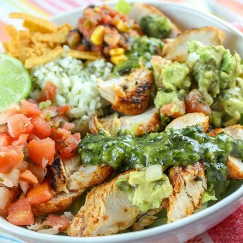 Copycat Applebee’s Southwest Lime Grilled Chicken Irresist-A-Bowl