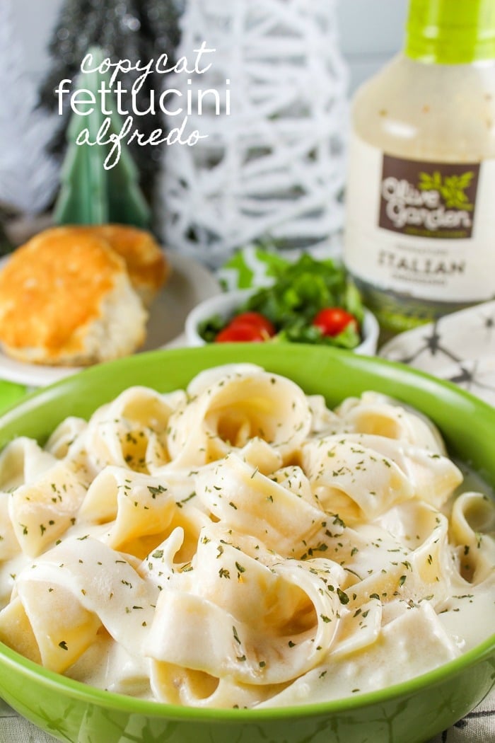 Olive Garden is known for pasta and their alfredo is simply perfection. The first time I made this – I was transported back to all those times I went with my best friend in college and craving salad & breadsticks! This alfredo sauce is spot on! You won’t be disappointed!
 via @foodhussy