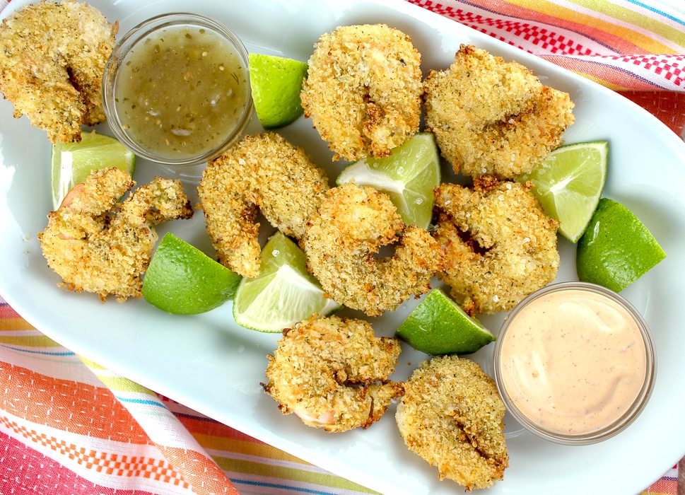 Air Fryer Cilantro Lime Breaded Shrimp