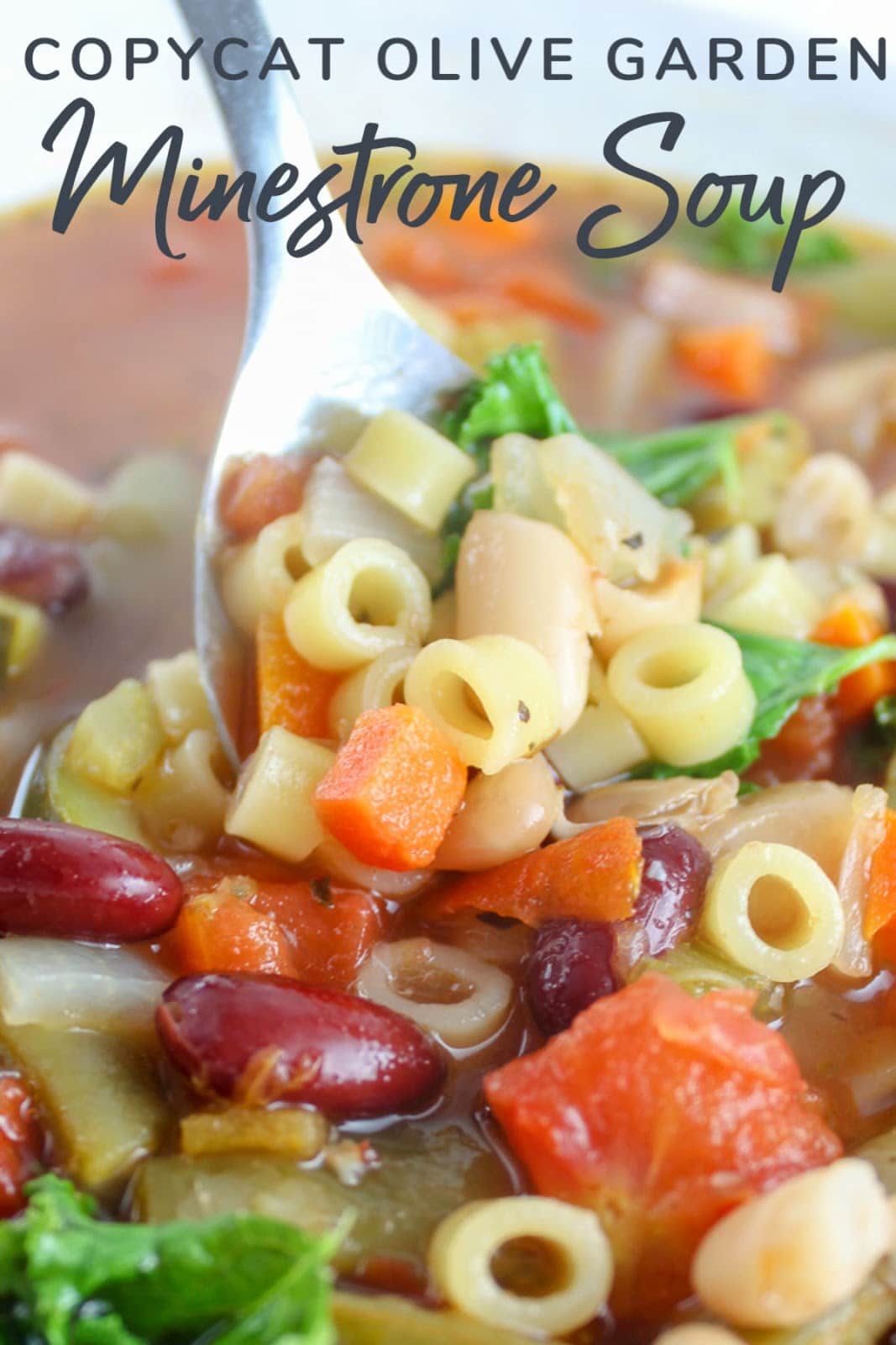 Olive Garden’s Minestrone soup is one of their staples and it’s so delicious. This soup is full of veggies like carrots, onions, celery, zucchini and tomatoes and even a little pasta!
 via @foodhussy