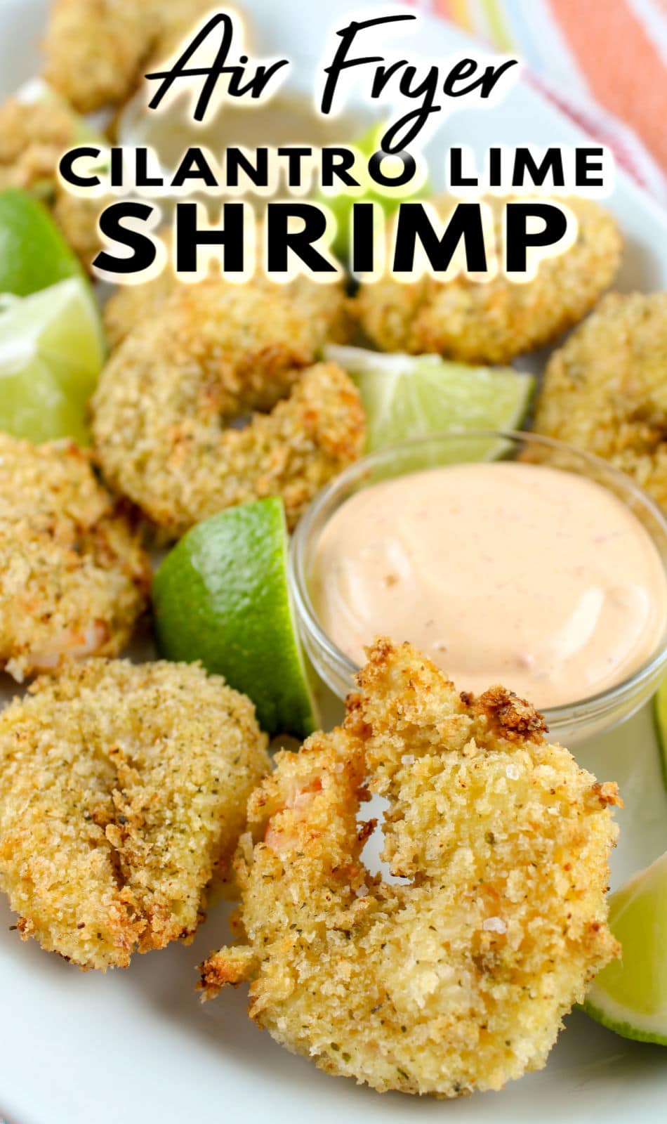 Air fryer shrimp is the best! It cooks so quickly – it’s so crunchy and I’ve made this Cilantro Lime Breaded Shrimp zingy and flavorful! Every bite packs a punch!
 via @foodhussy