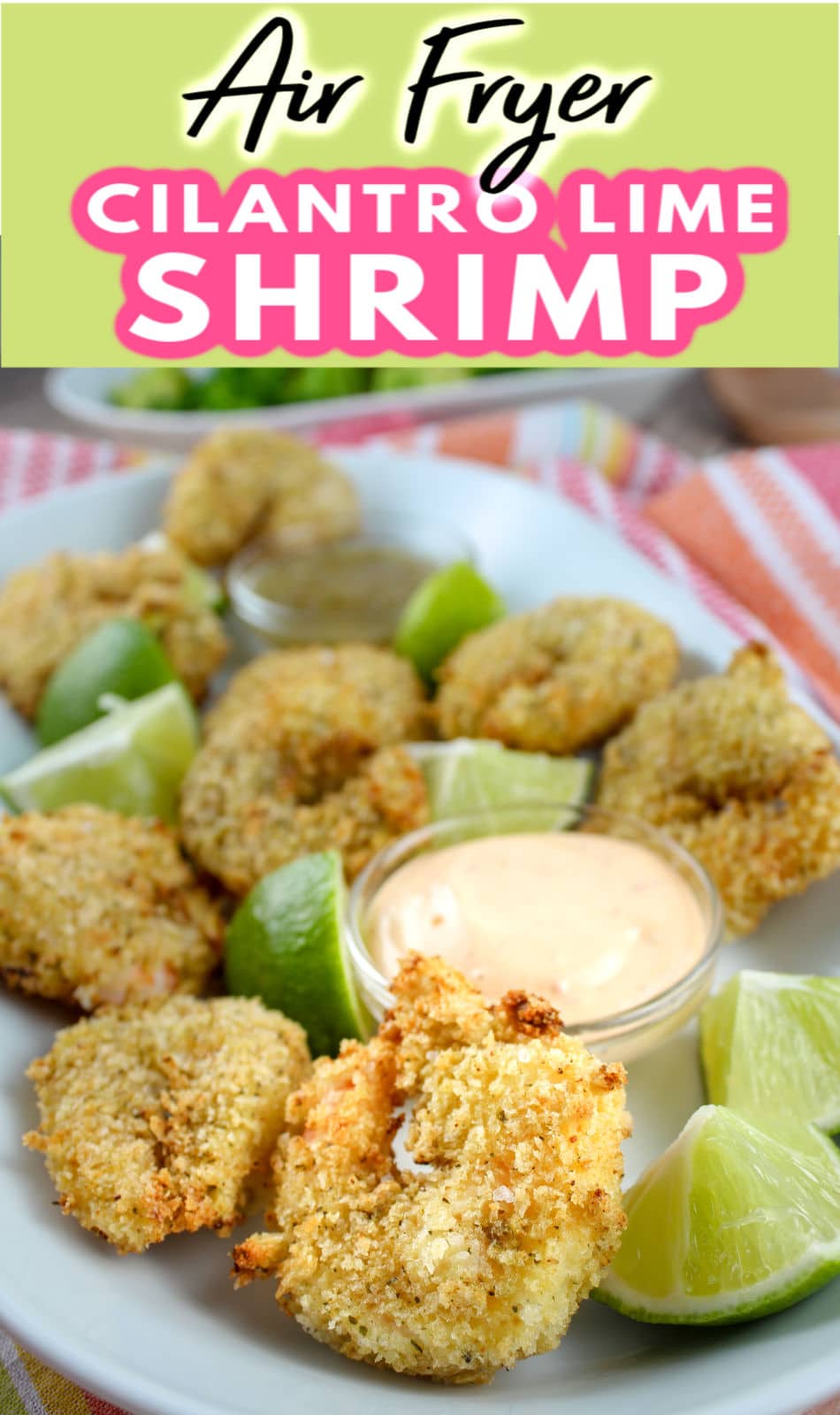 Air fryer shrimp is the best! It cooks so quickly – it’s so crunchy and I’ve made this Cilantro Lime Breaded Shrimp zingy and flavorful! Every bite packs a punch!
 via @foodhussy