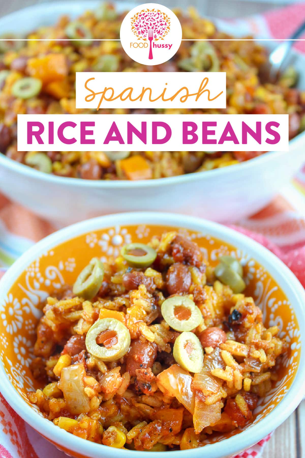 Spanish Rice and Beans is great because one pot does the whole job. Packed with rice, beans, chorizo, veggies and more - this hearty dish is a great side or full meal!  via @foodhussy