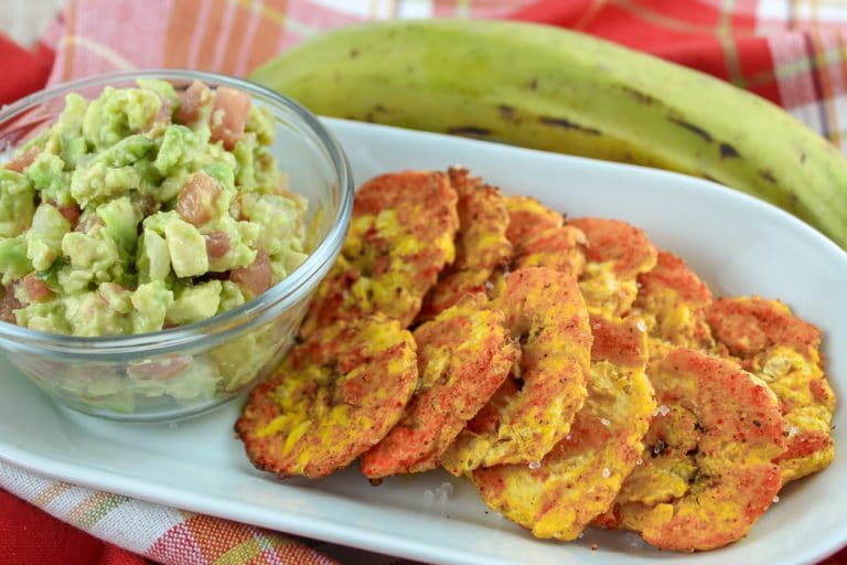 Air Fryer Plantains (Tostones & Guacamole!)