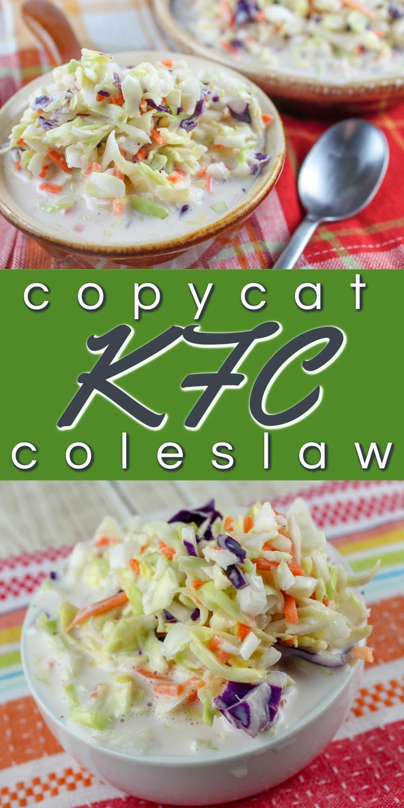 KFC Coleslaw has always been my favorite! It’s creamy and a little sweet and very simple. With spring here, I have been craving coleslaw and made this simple copycat KFC Coleslaw in minutes!
 via @foodhussy