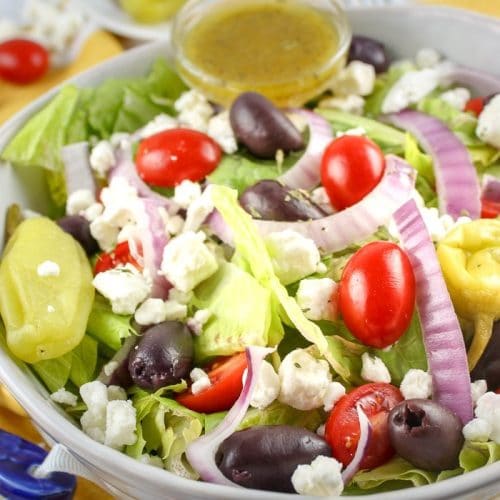 Copycat Panera Greek Salad & Dressing