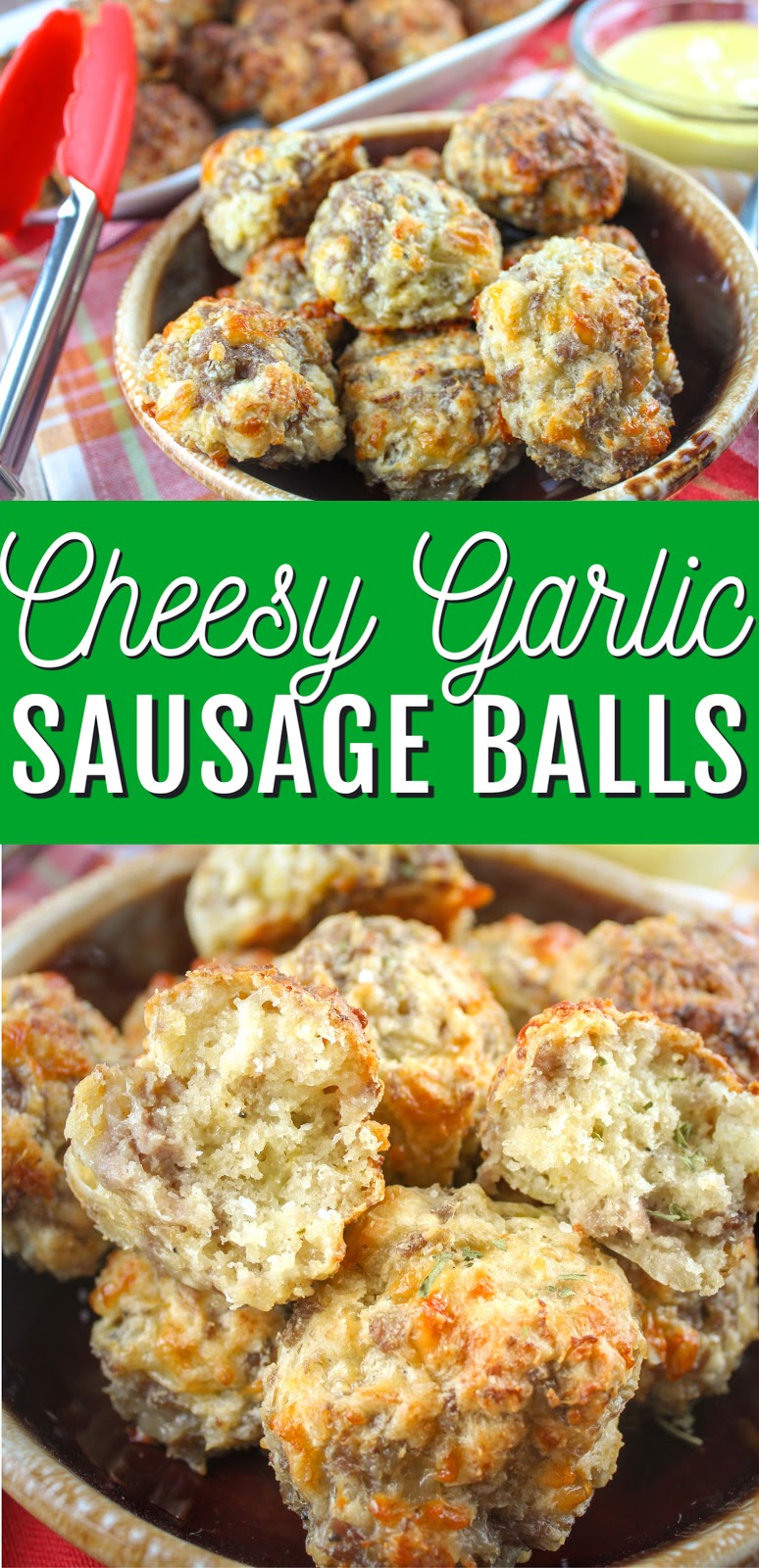 These Cheesy Garlic Sausage Balls are great for a get-together or any easy dinner night and you can bake or air fry them! And if you love Red Lobster Cheddar Biscuits – you’ll love these even more!
 via @foodhussy