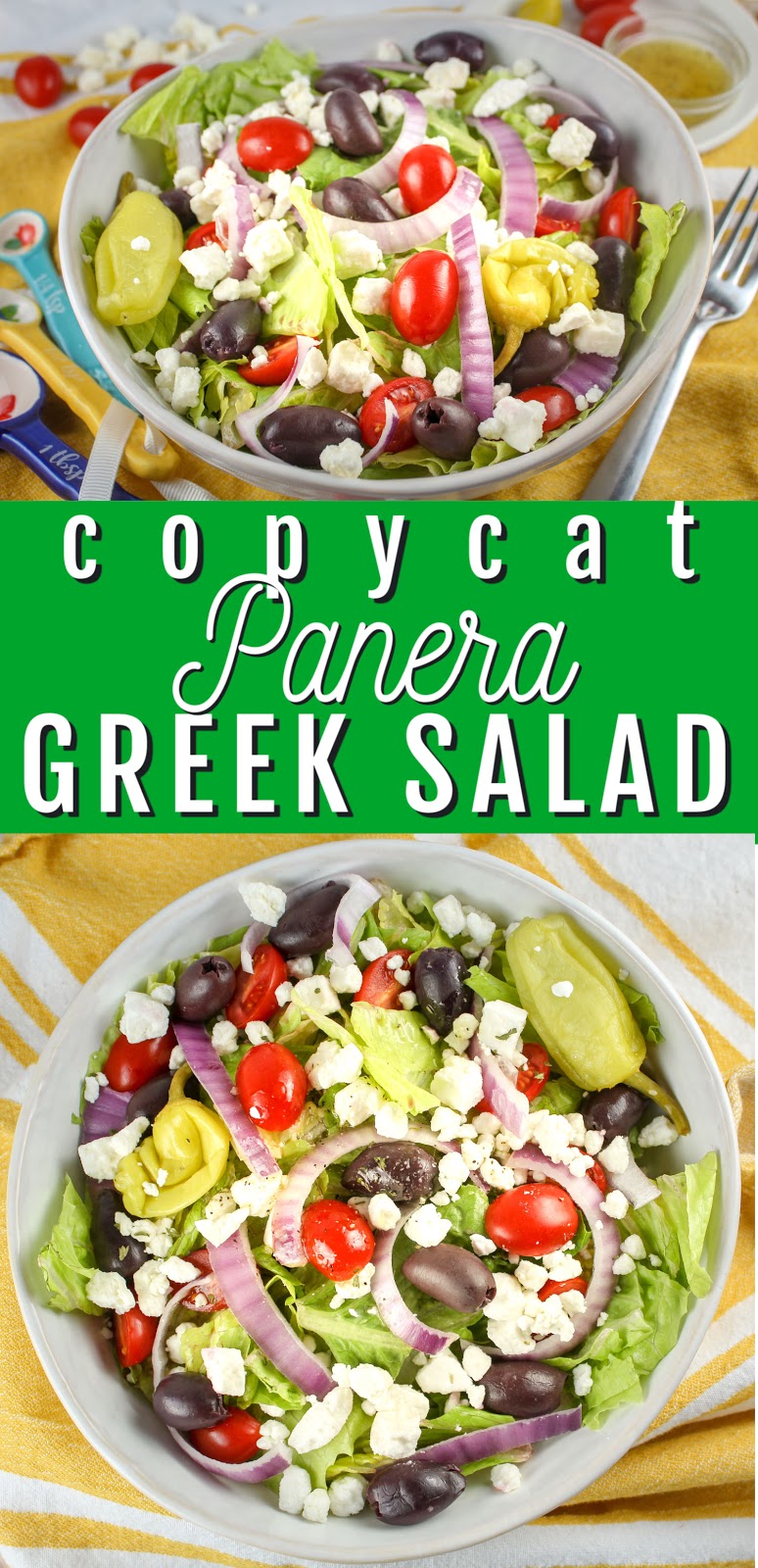 Panera might be known for bread but I love their salads!!!! The Panera Greek Salad is a classic and so delicious – their Greek dressing is also super simple to make!
 via @foodhussy