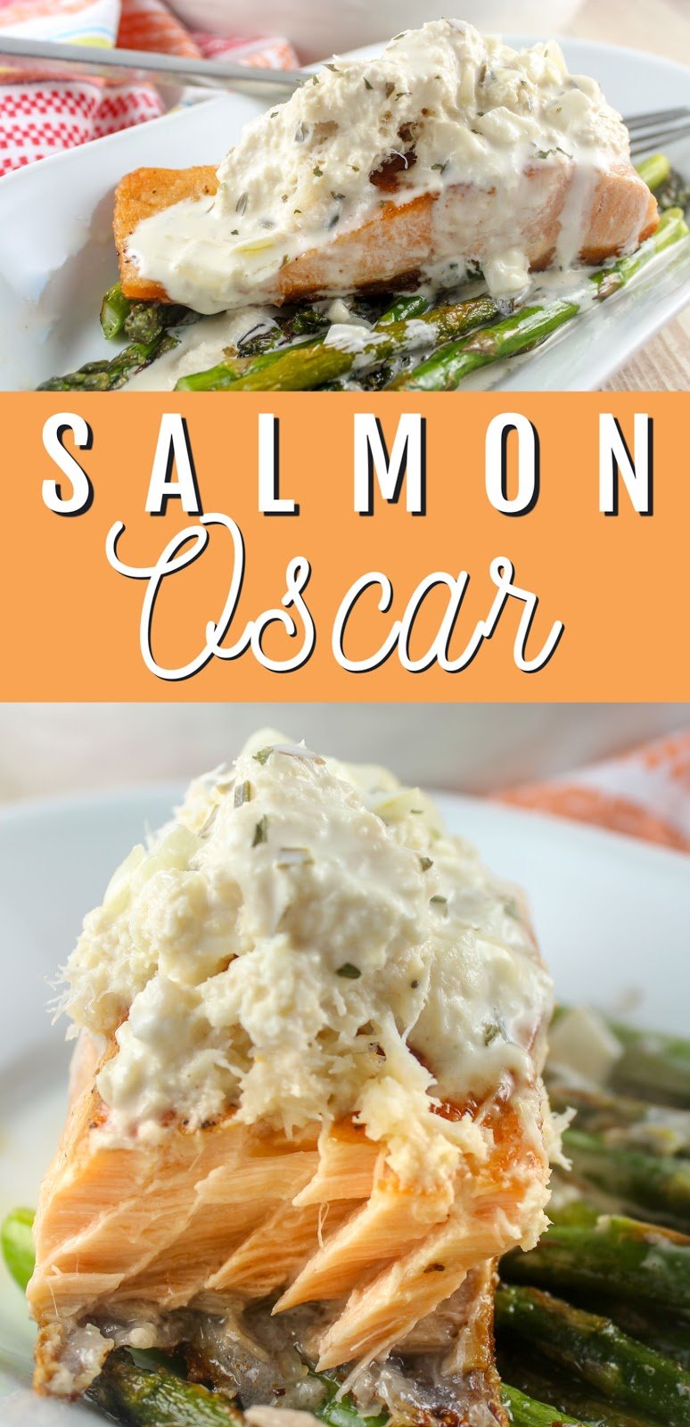 Salmon Oscar is one of the easiest meals but it looks and tastes super fancy! You can do this on the stove or air fryer. Seared salmon on top of crunchy asparagus and topped with crab and a quick Bernaise sauce.
 via @foodhussy