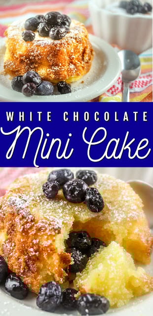 These little white chocolate mini pound cakes are moist and delicious – topped with fresh blueberries – they’re a perfect date night dessert! The white chocolate makes them sweet but not too rich. They’re my new favorite – and they’re ready in less than 20 minutes.
 via @foodhussy