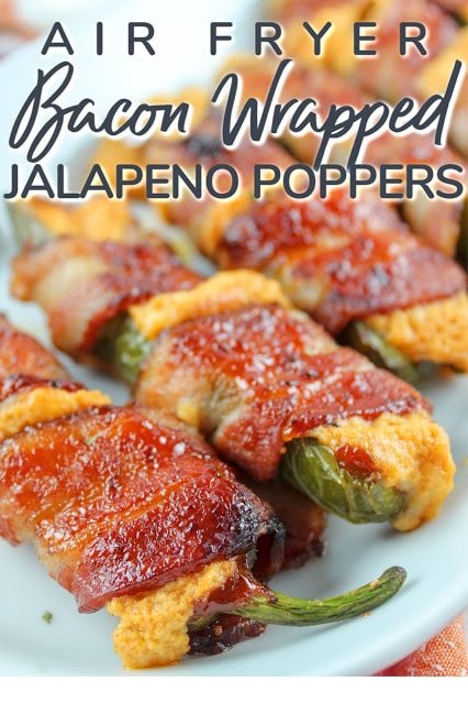 These air fryer bacon wrapped jalapenos will be an instant hit in your home! They’re stuffed with a taco cream cheese filling and you might want to double the recipe – or you’ll end up eating them all yourself!
 via @foodhussy