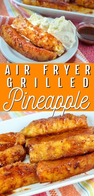 Summertime screams PINEAPPLE! It’s such a happy color and just tastes like summer! It’s the Sweet Tart of the fruit world. And popping pineapple in your air fryer will make the best dessert in just minutes!
 via @foodhussy