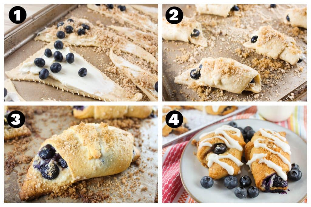 Blueberry Cream Cheese Crescent Rolls