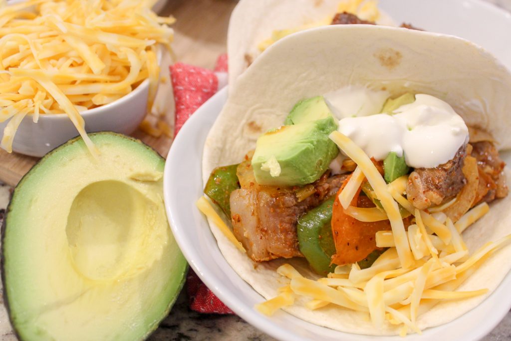 air fryer steak fajitas