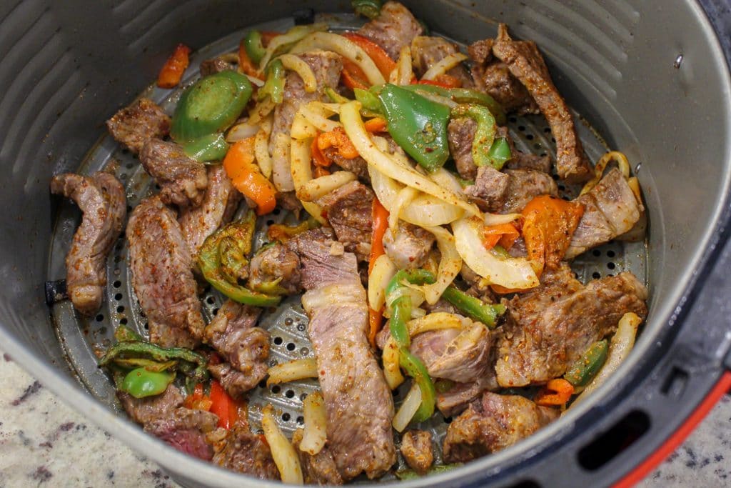 air fryer steak fajitas