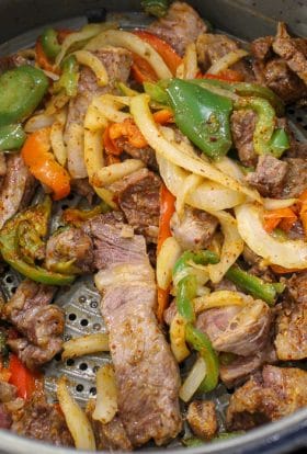 air fryer steak fajitas