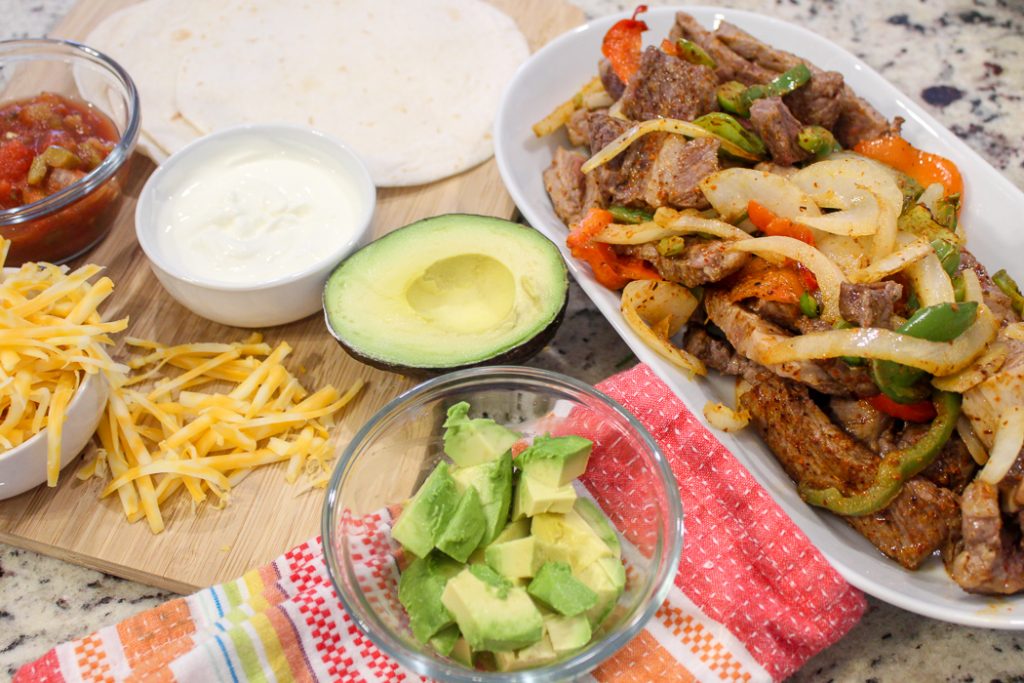 air fryer steak fajitas