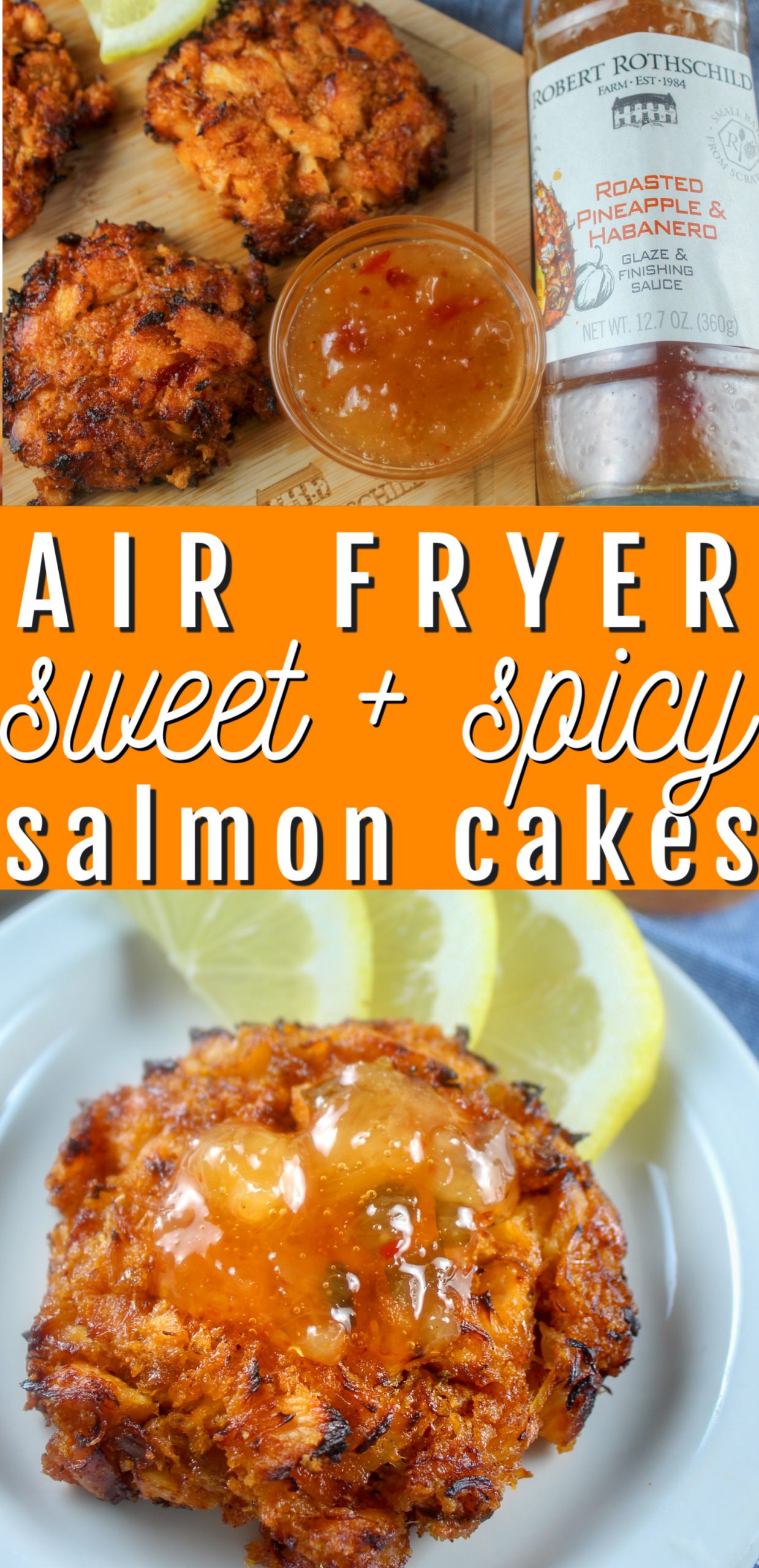 Air Fryer Salmon Cakes are delicious and so simple! My dad used to make salmon patties all the time - but this recipe is so much tastier! It's also got a kick to it with a secret ingredient!  via @foodhussy