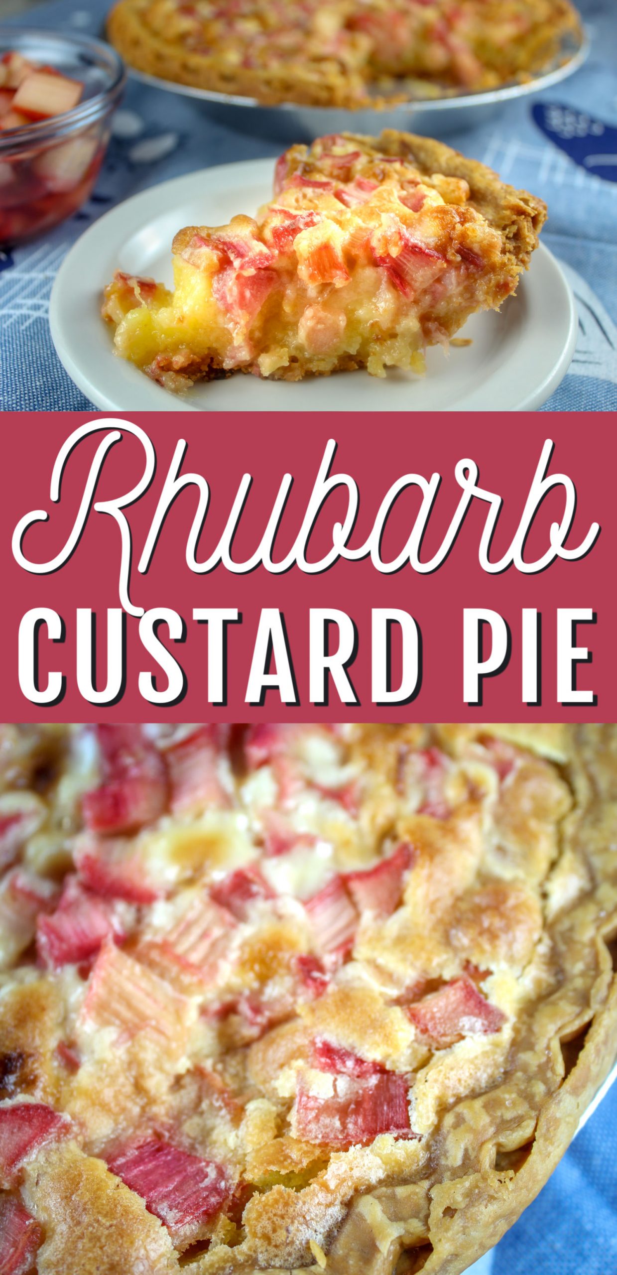 Rhubarb Custard Pie is my favorite dessert but I've never made it - so this year - I decided to give it a whirl for my birthday! via @foodhussy