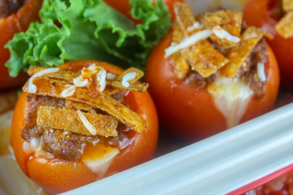 Baked Taco Stuffed Tomatoes