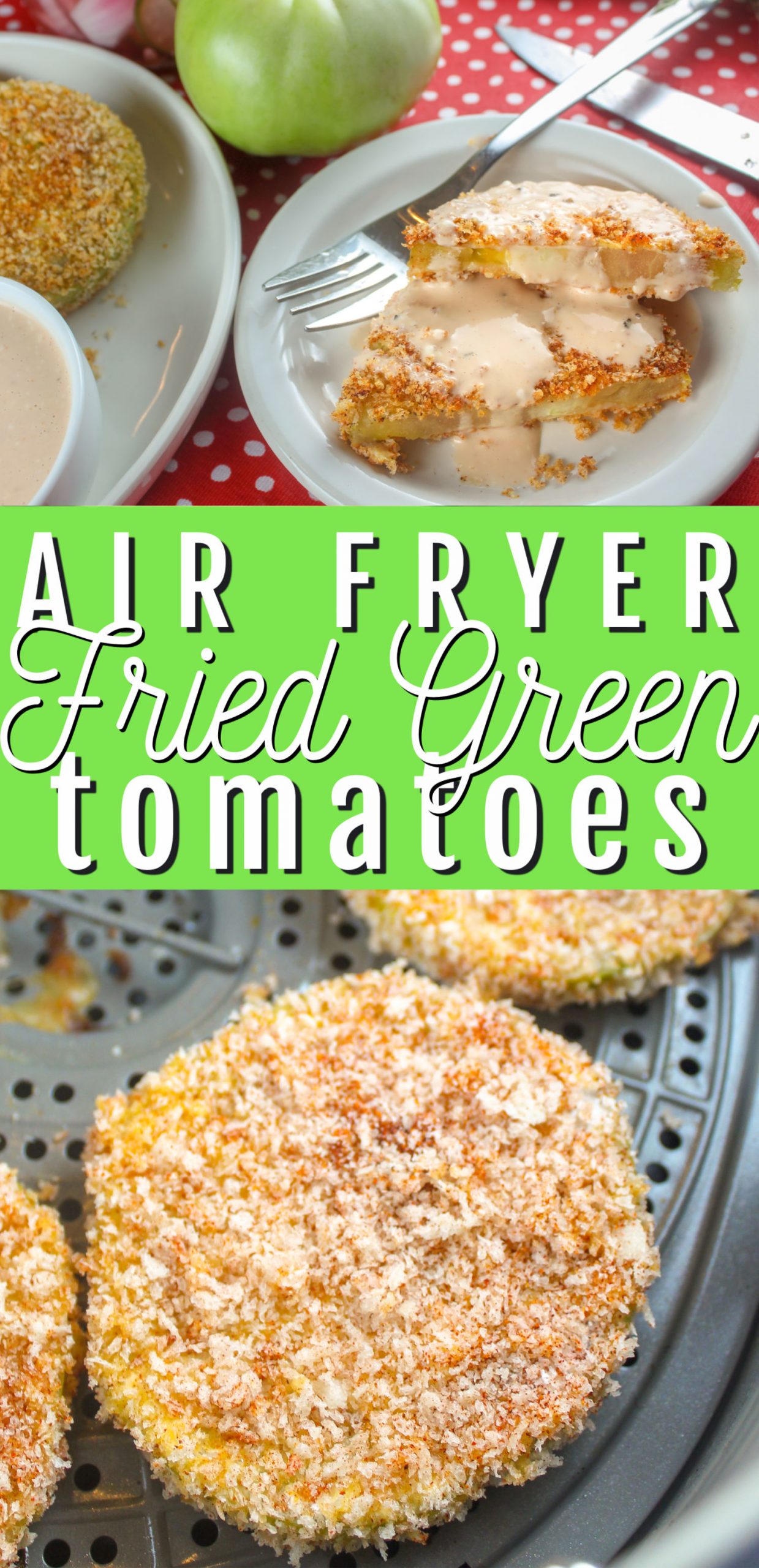 Fried Green Tomatoes are a staple in the south and I always make sure to snag some when I head to Alabama to visit my friends. I saw some beautiful green tomatoes at the farmers market and decided to make them at home - of course in my air fryer!  via @foodhussy