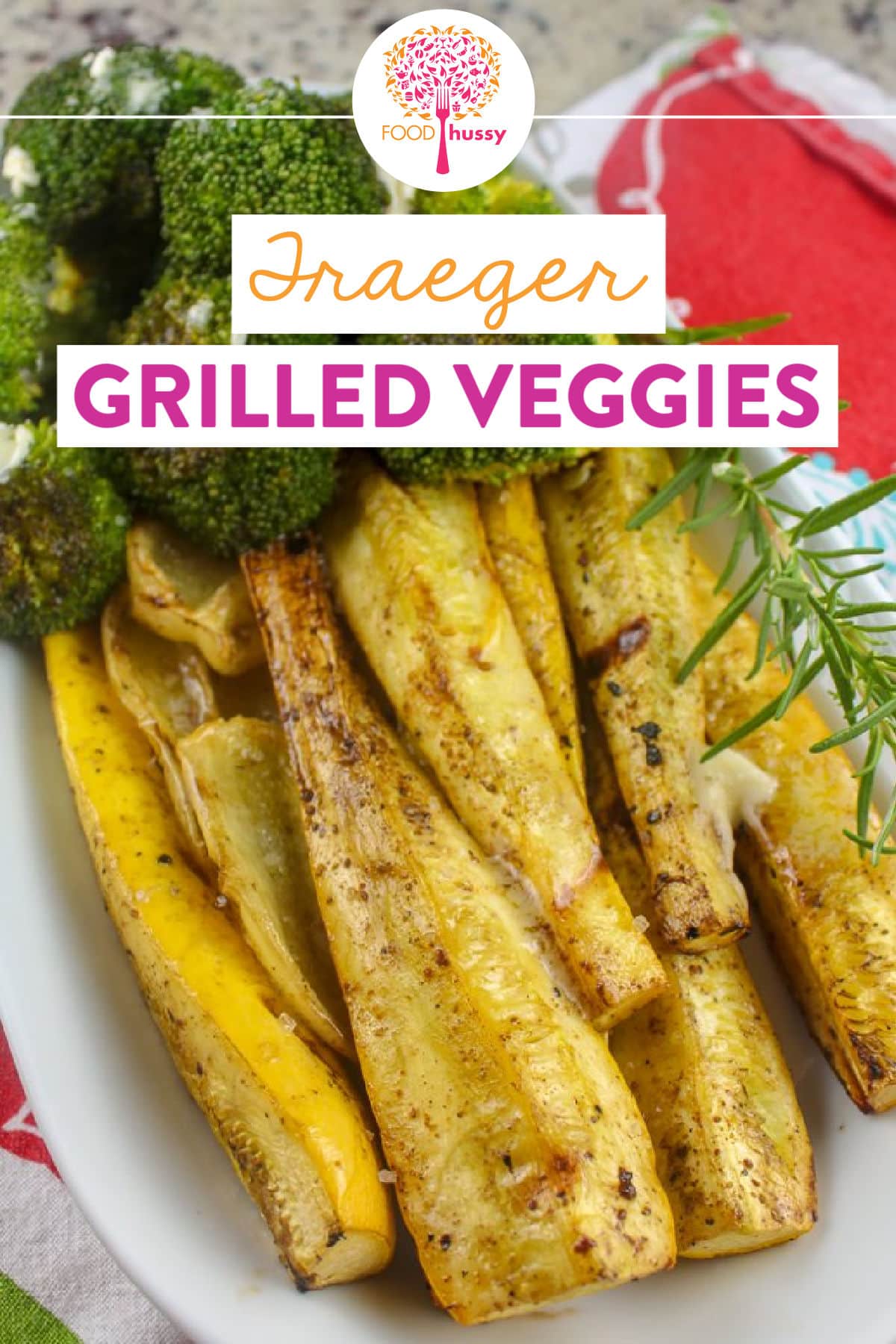 Traeger Vegetables are the easiest summertime side dish you'll find! Set the Traeger to the temp and you're done - plus the smoky flavor from the Traeger pellets is delicious! This week I made grilled zucchini, peppers and broccoli but there are so many options.  via @foodhussy