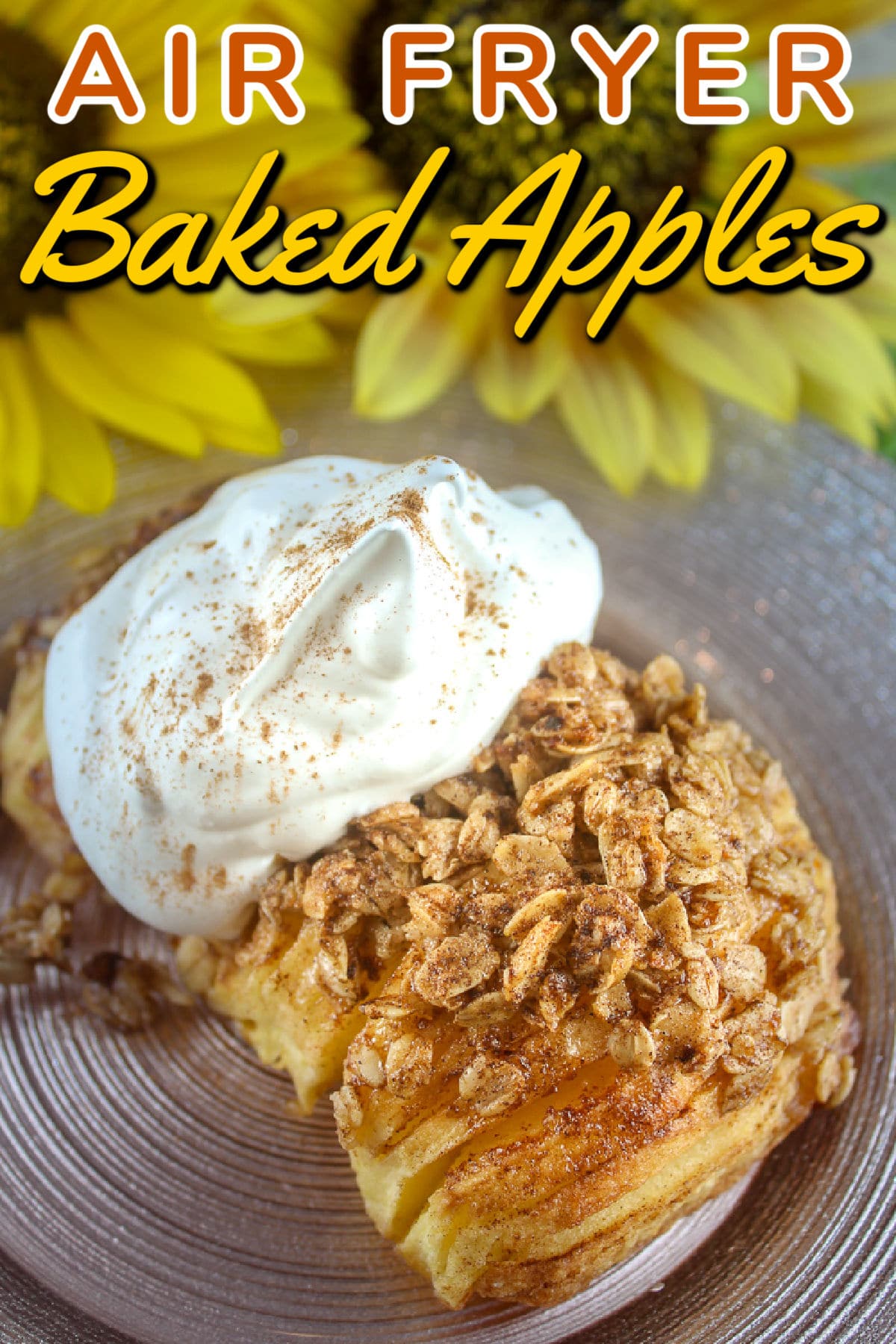 Air Fryer Baked Apples are my new obsession!!! I've been loving my Air Fryer Grilled Peaches all summer and with apple season just around the corner - I had to get in the kitchen to see what I could do. I'll just say - I outdid myself! via @foodhussy