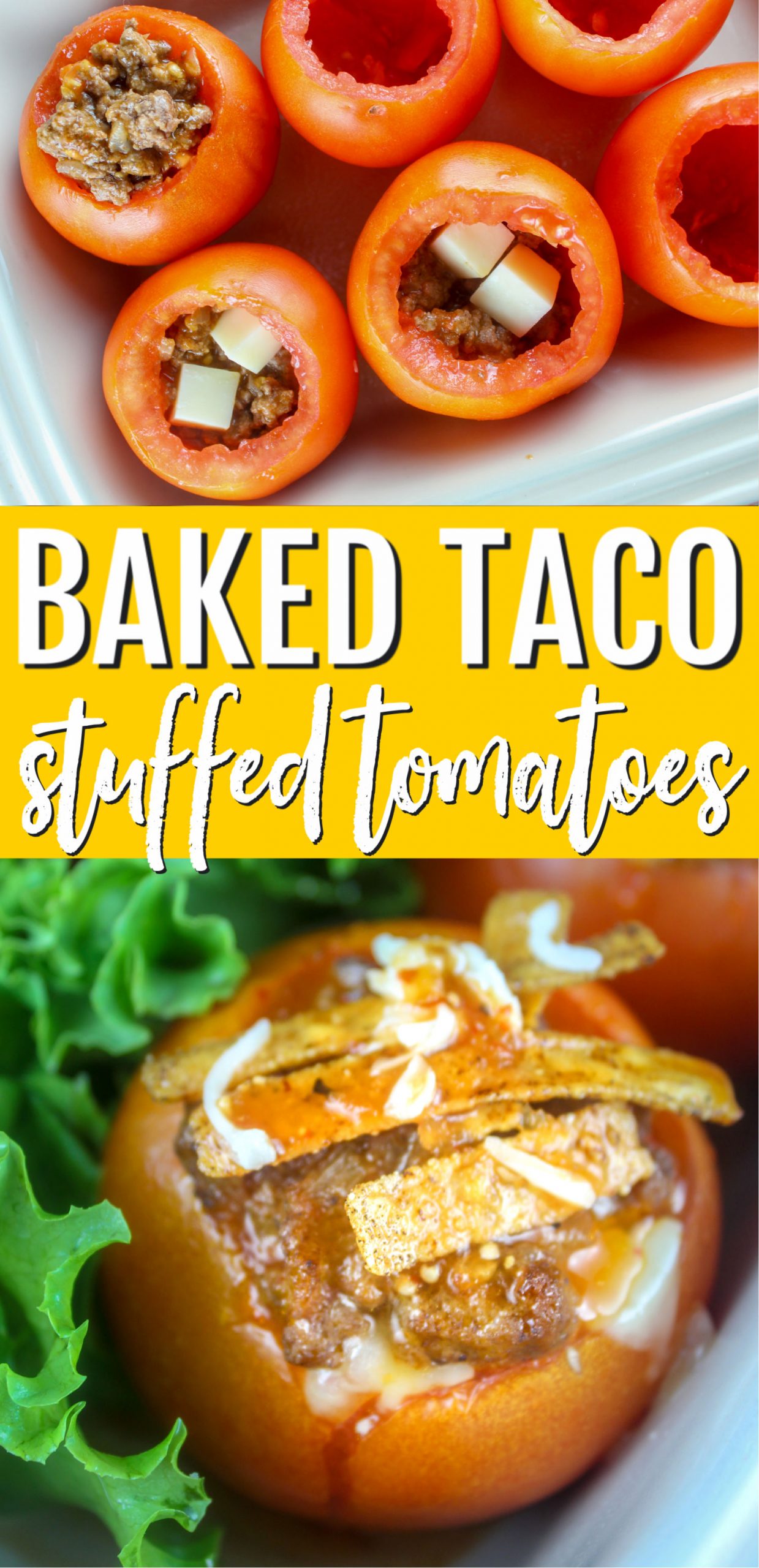 Baked Taco Stuffed Tomatoes are so easy to make and delicious! It's like a taco without the shell!  via @foodhussy