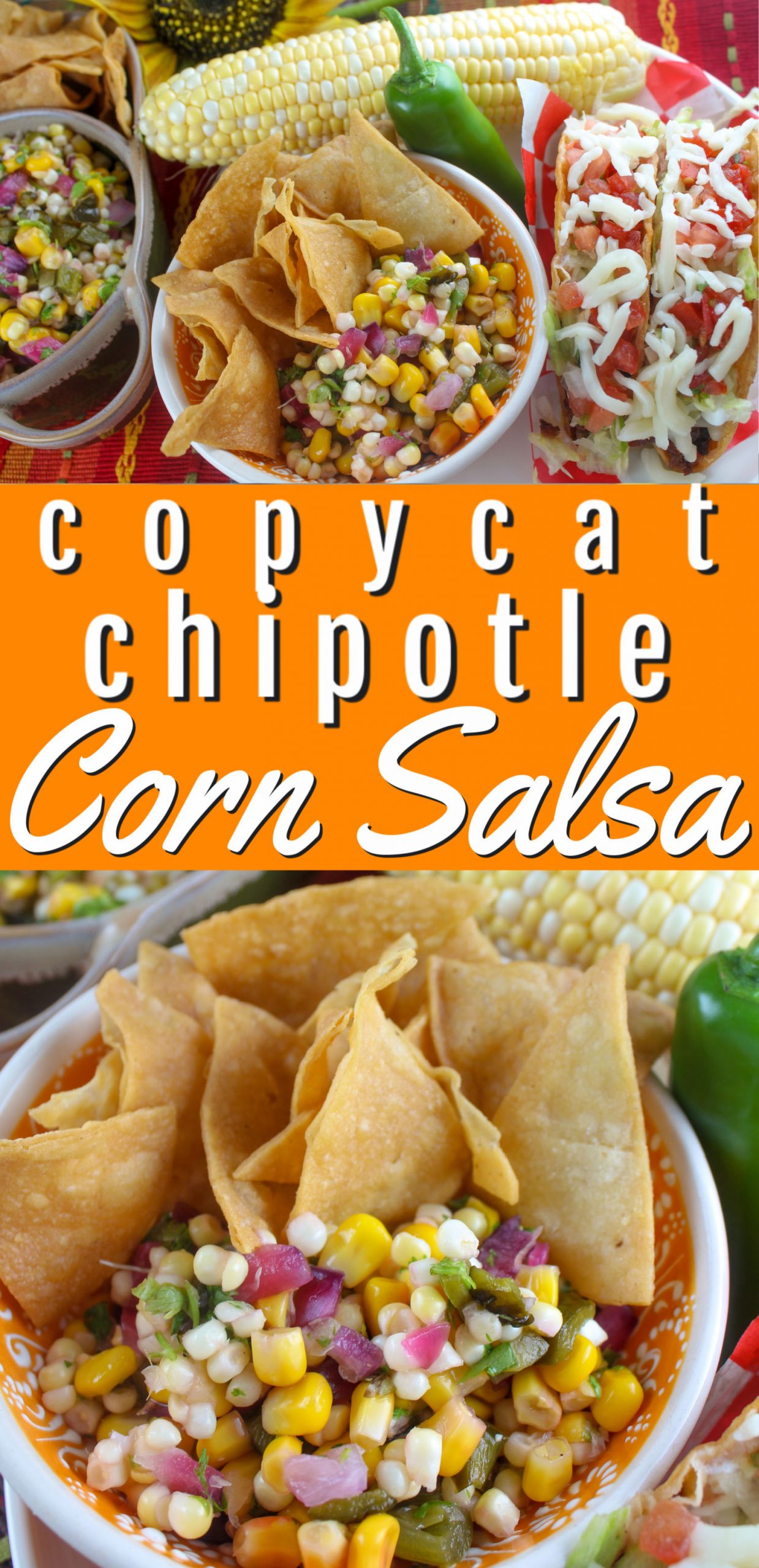 Summer means fresh corn and I'm giddy about it! One great way to use fresh corn is in a corn salsa - and I love the one at Chipotle so I decided to make it for myself - it's spicy and sweet and perfect as a chip dip, on tacos or even on chicken or salmon!  via @foodhussy