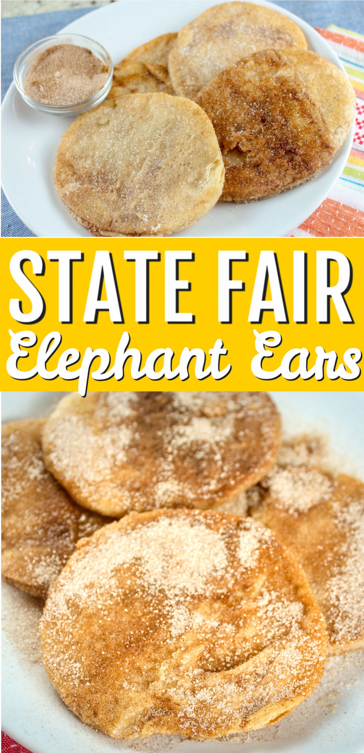 We're all missing the State Fair this year - but you can still make your own Copycat Elephant Ears with just a few ingredients! via @foodhussy