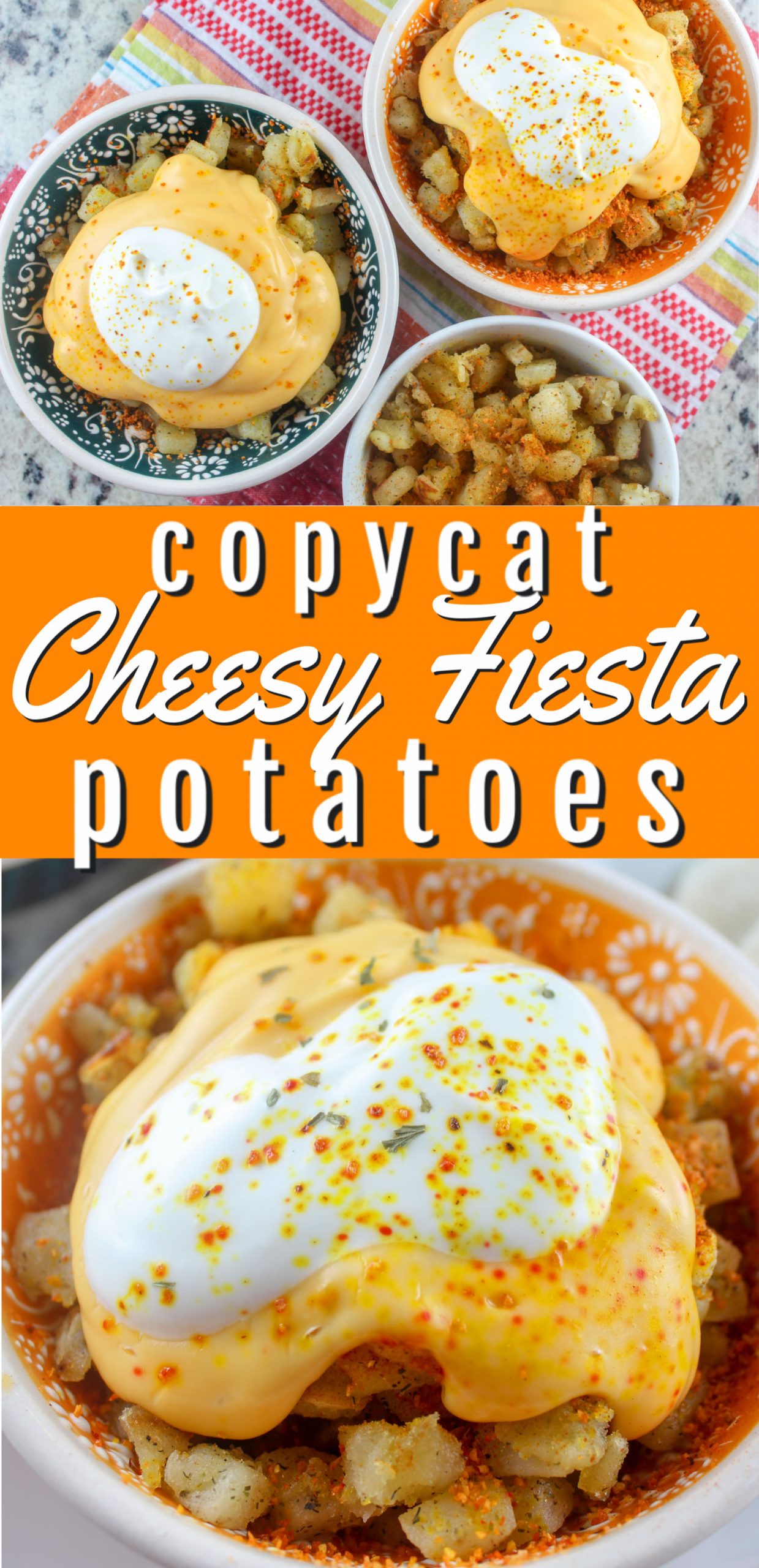 Taco Bell's Cheesy Fiesta Potatoes are being discontinued but it doesn't mean you can't enjoy them! I love those spicy nuggets covered in cheese and sour cream!  via @foodhussy