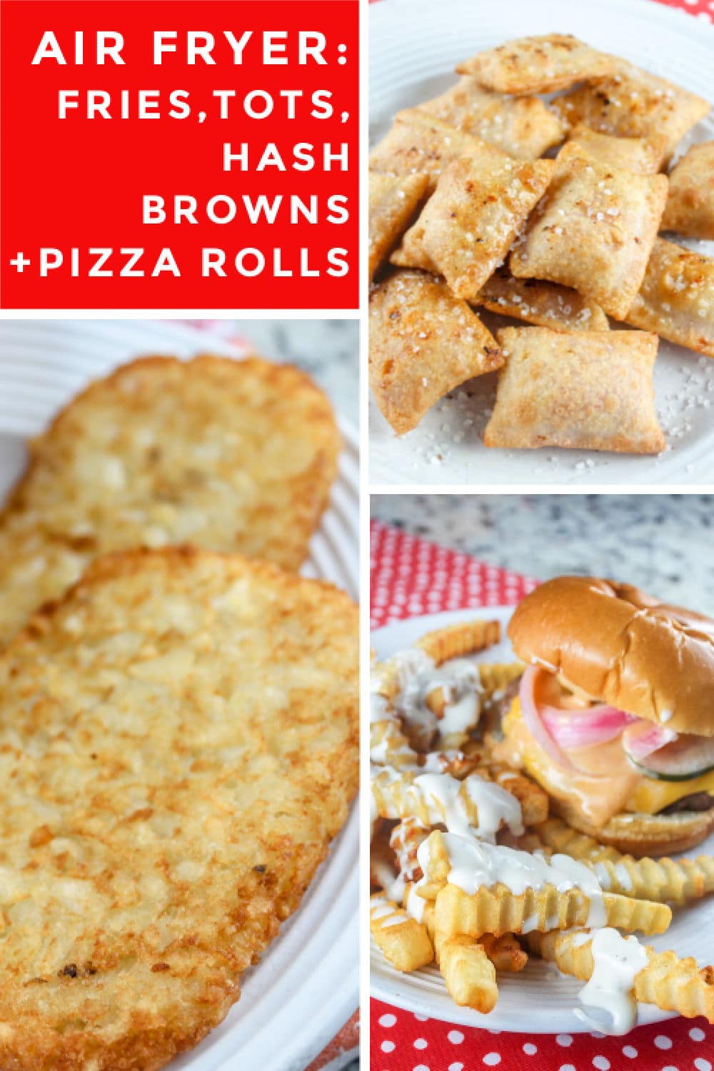 How long do you cook french fries in the air fryer? What about tater tots? Hashbrowns in the air fryer? And what about - PIZZA ROLLS?!!!! via @foodhussy
