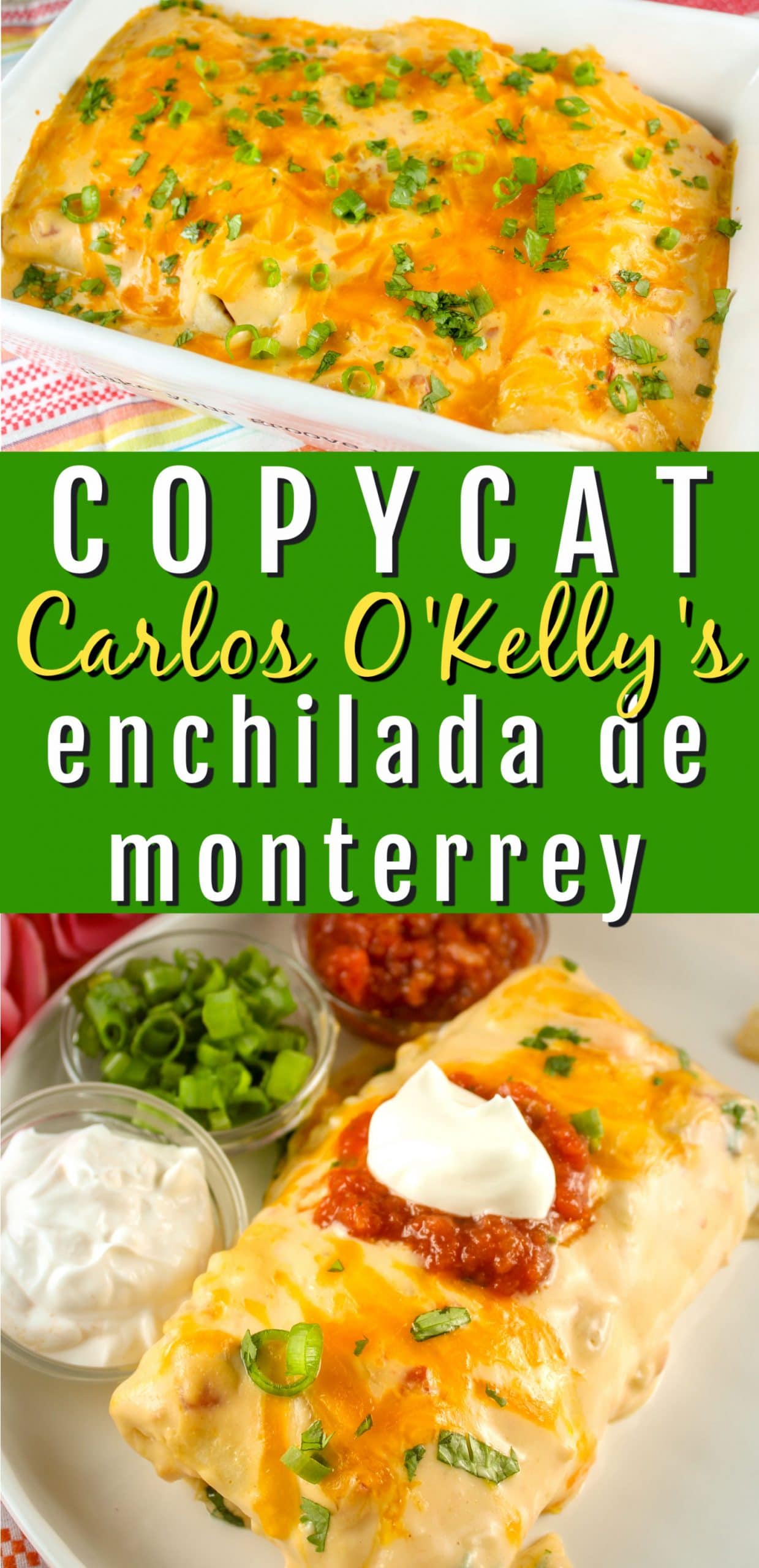 One of the best selling dishes at Carlos O'Kelly's is their Enchilada de Monterrey! Pulled Chicken and Monterrey Jack rolled in a flour tortilla and covered with cheese enchilada sauce - it's so good!  via @foodhussy