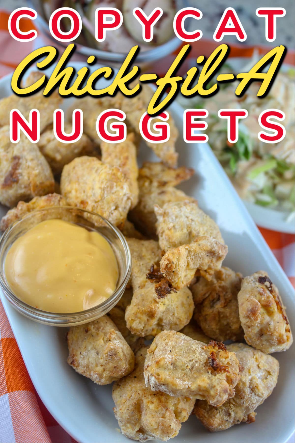 This Copycat Chick-fil-A Chicken Nugget recipe is right on track - crunchy and juicy - but healthier because it's made in the air fryer!  via @foodhussy