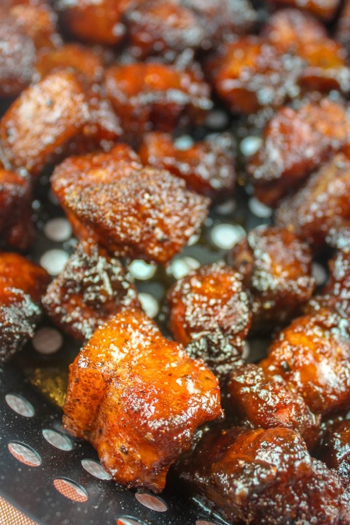 Smoked Pork Belly Burnt Ends