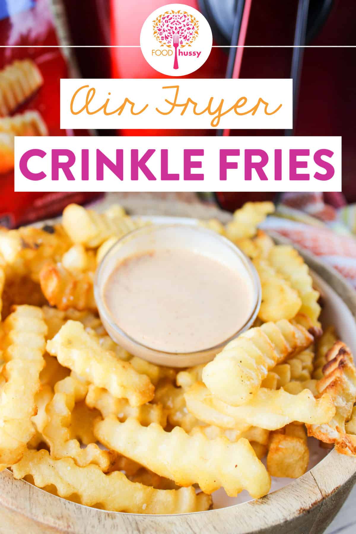 You can make Ore Ida Crinkle Fries in the Air Fryer in just 10 minutes! Grab the ketchup (or your favorite dipping sauces) and get those fries out of the freezer and enjoy the perfect golden fries!  via @foodhussy