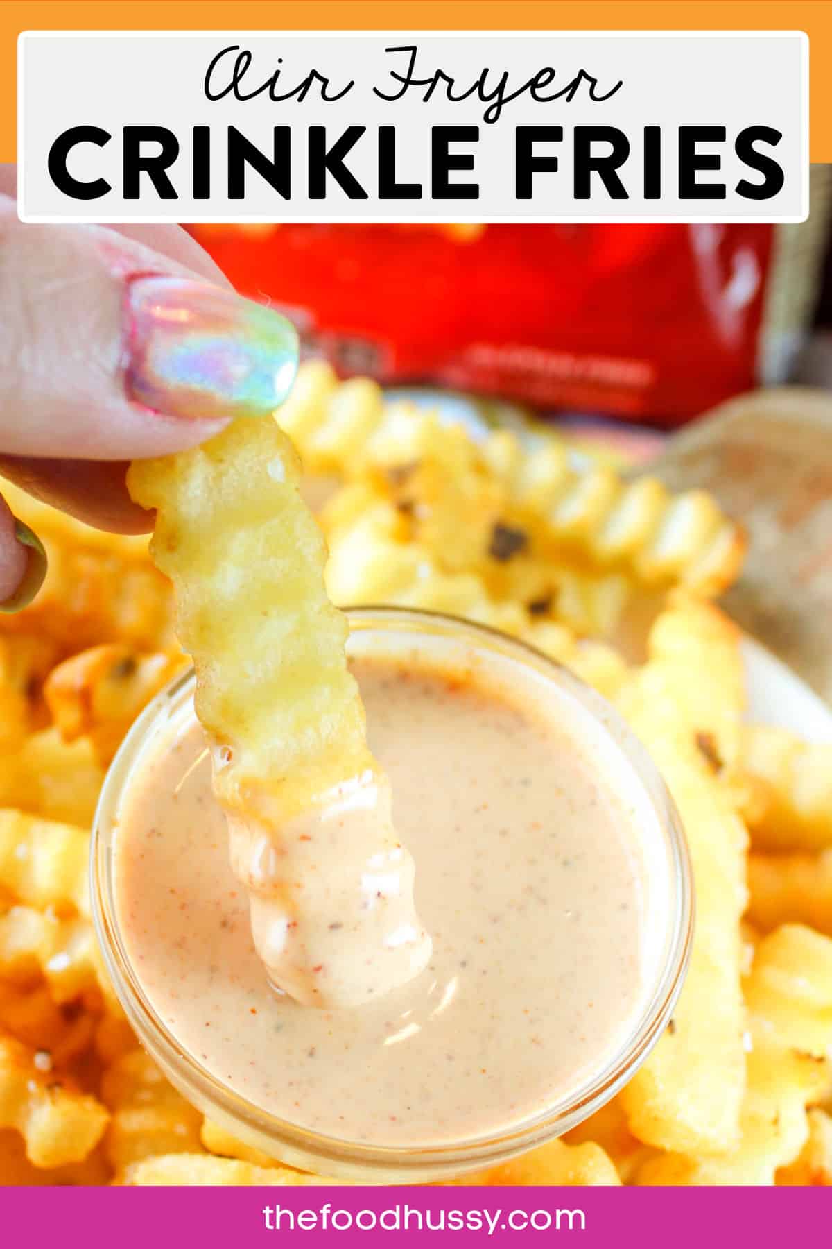 You can make Ore Ida Crinkle Fries in the Air Fryer in just 10 minutes! Grab the ketchup (or your favorite dipping sauces) and get those fries out of the freezer and enjoy the perfect golden fries!  via @foodhussy