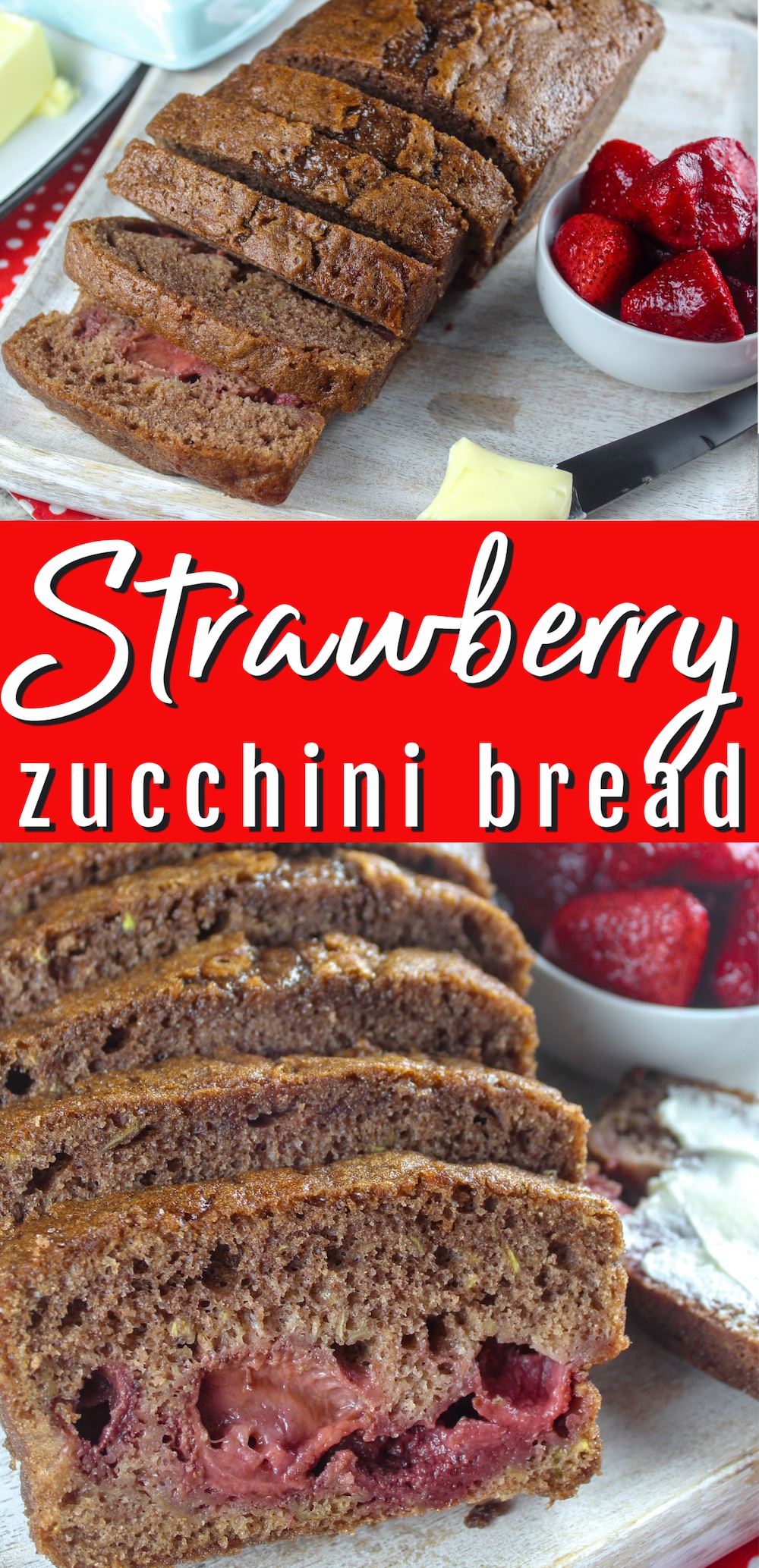 Earlier this year, I discovered the wonders of Zucchini Bread! I liked it so much I wanted to make it again - but this time I jazzed it up with Strawberries from a local grower. But whether you have fresh or frozen - strawberry zucchini bread will definitely be a favorite in your house! via @foodhussy