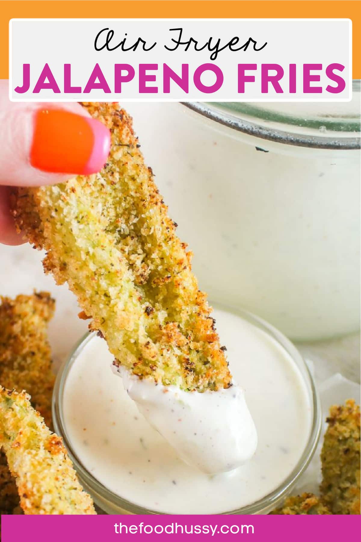 Air Fryer Jalapeño Fries are going to be your families new favorite side dish!!! They are my new favorite snack- I ate 3 peppers in one sitting!!! Crunchy peppers with a little zing done in 10 minutes! via @foodhussy
