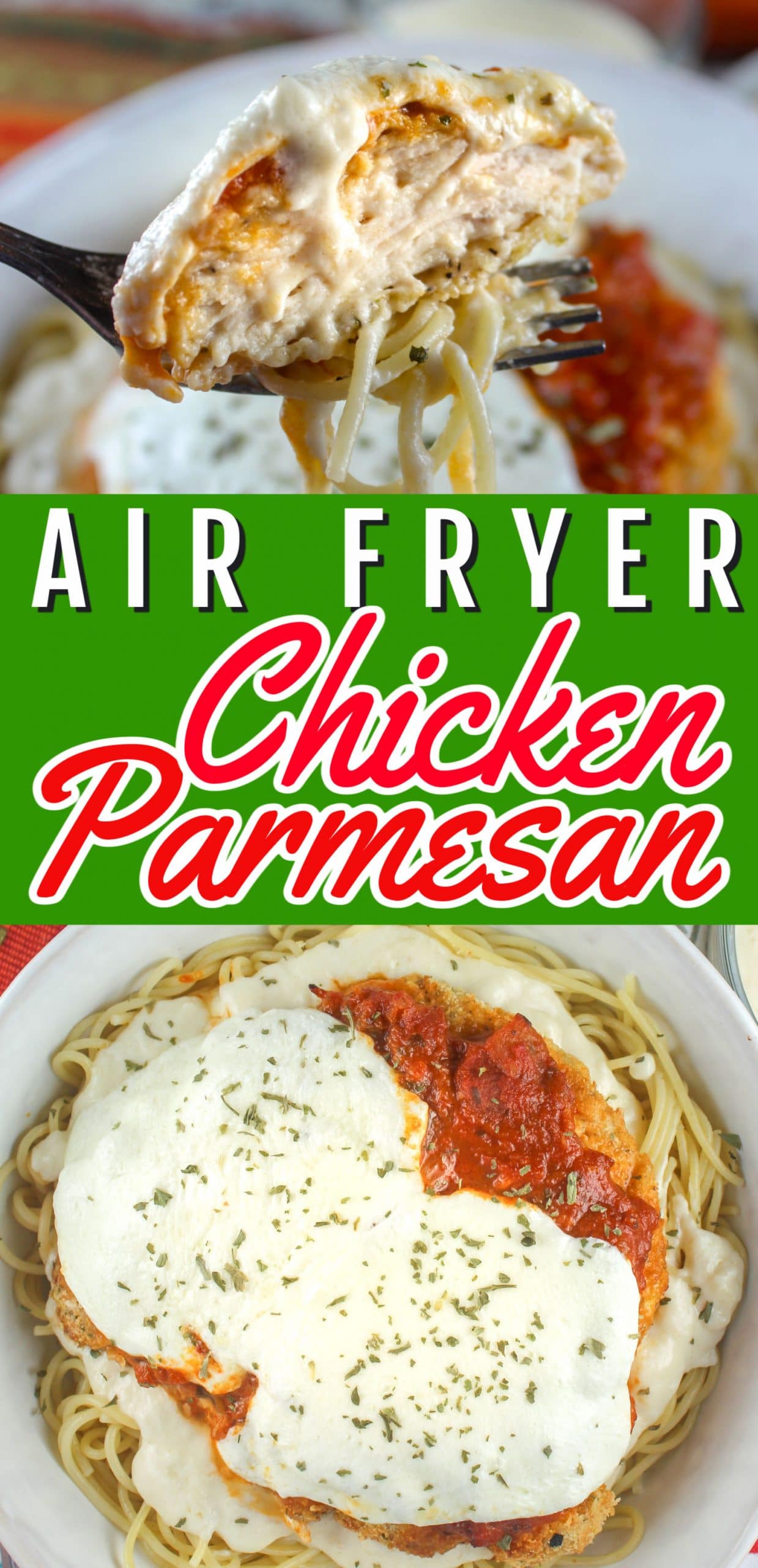 Air Fryer Chicken Parmesan is so delicious! I've been making it every week - and my dinner is ready in under 20 minutes! I've been so excited to share this with you - especially my jazzed up version with a little alfredo sauce too!  via @foodhussy