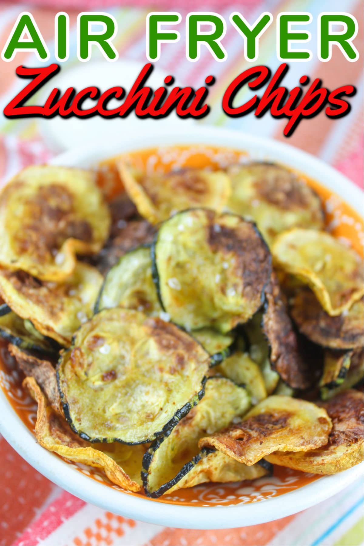 I love my breaded veggies in the air fryer but sometimes a simple EVOO + seasoning is best! These Air Fryer Zucchini Chips are just the side dish for that treatment. Zucchini doesn't have a ton of flavor on it's own - so just adding a bit of EVOO and garlic herb makes it so delish! via @foodhussy