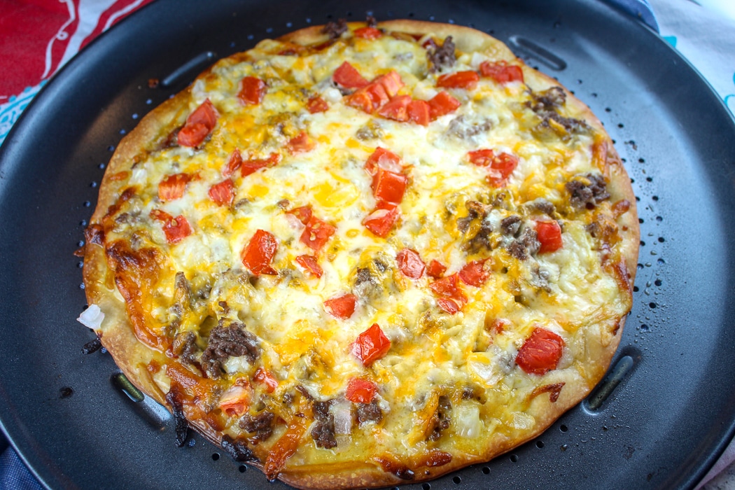 image of Copycat Domino's Cheeseburger Pizza recipe by The Food Hussy