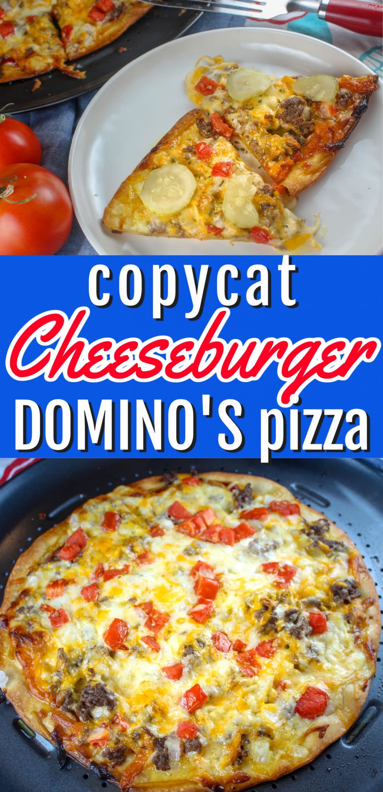 If you've watched TV in the past month - you've seen the commercials for Domino's two new pizzas - the Cheeseburger and Chicken Taco Pizzas. The Cheeseburger Pizza was calling my name and I had to try it. Loved it! So then - I had to make it for you guys! via @foodhussy