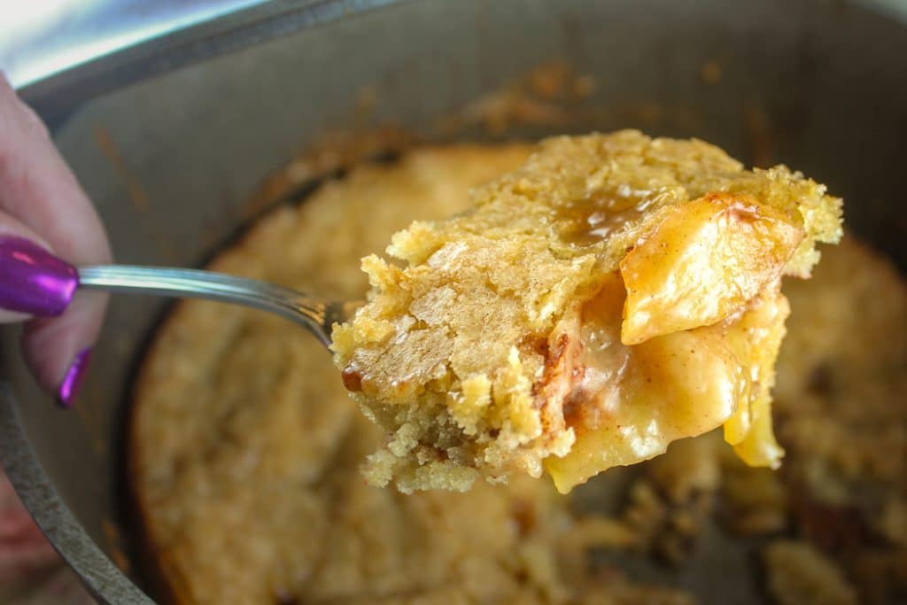 Dutch Oven Apple Cobbler