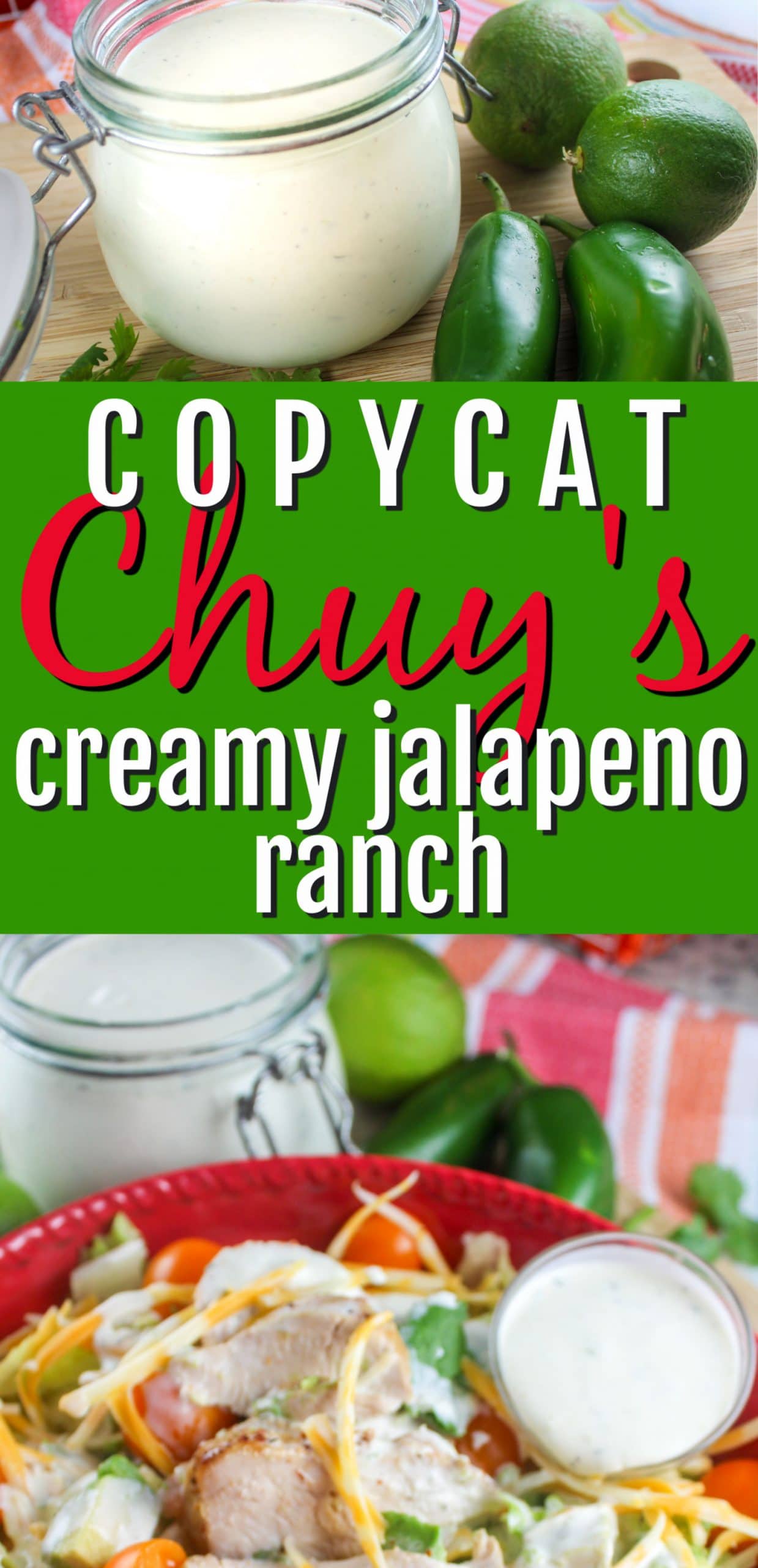 This Copycat Chuy's Creamy Jalapeno Ranch recipe is ready in 5 minutes and is so much better than anything out of a bottle! Chuy's is one of my favorite spots for dining out. I tried their Creamy Jalapeno Ranch and HAD to come home and make it for myself! via @foodhussy