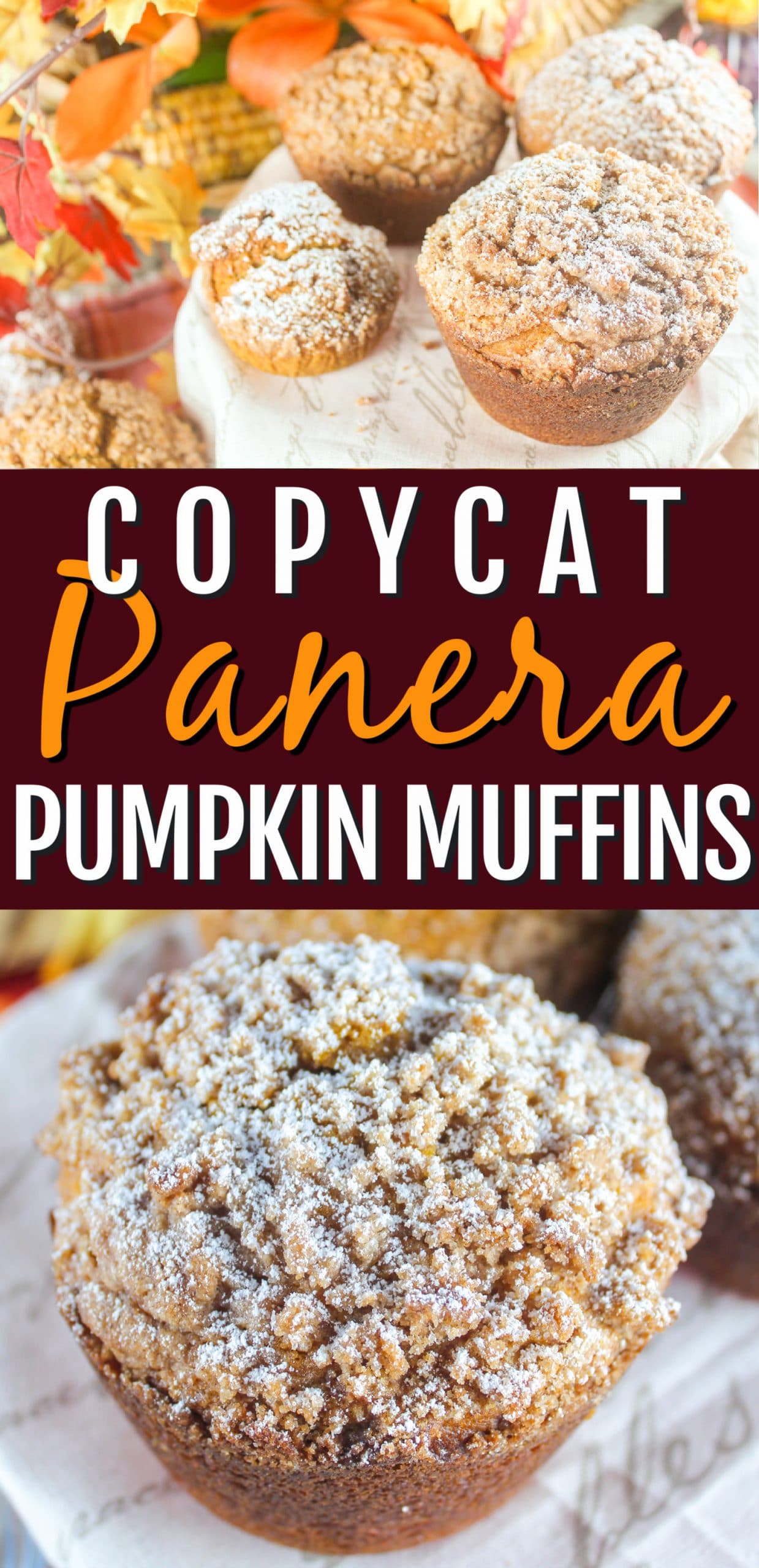 These Copycat Panera Pumpkin Muffins will have you ordering pumpkin spice lattes like a Basic B in 5 seconds flat! They're a delicious balance of pumpkin spice and comforting muffin with an aroma that will fill your home!  via @foodhussy