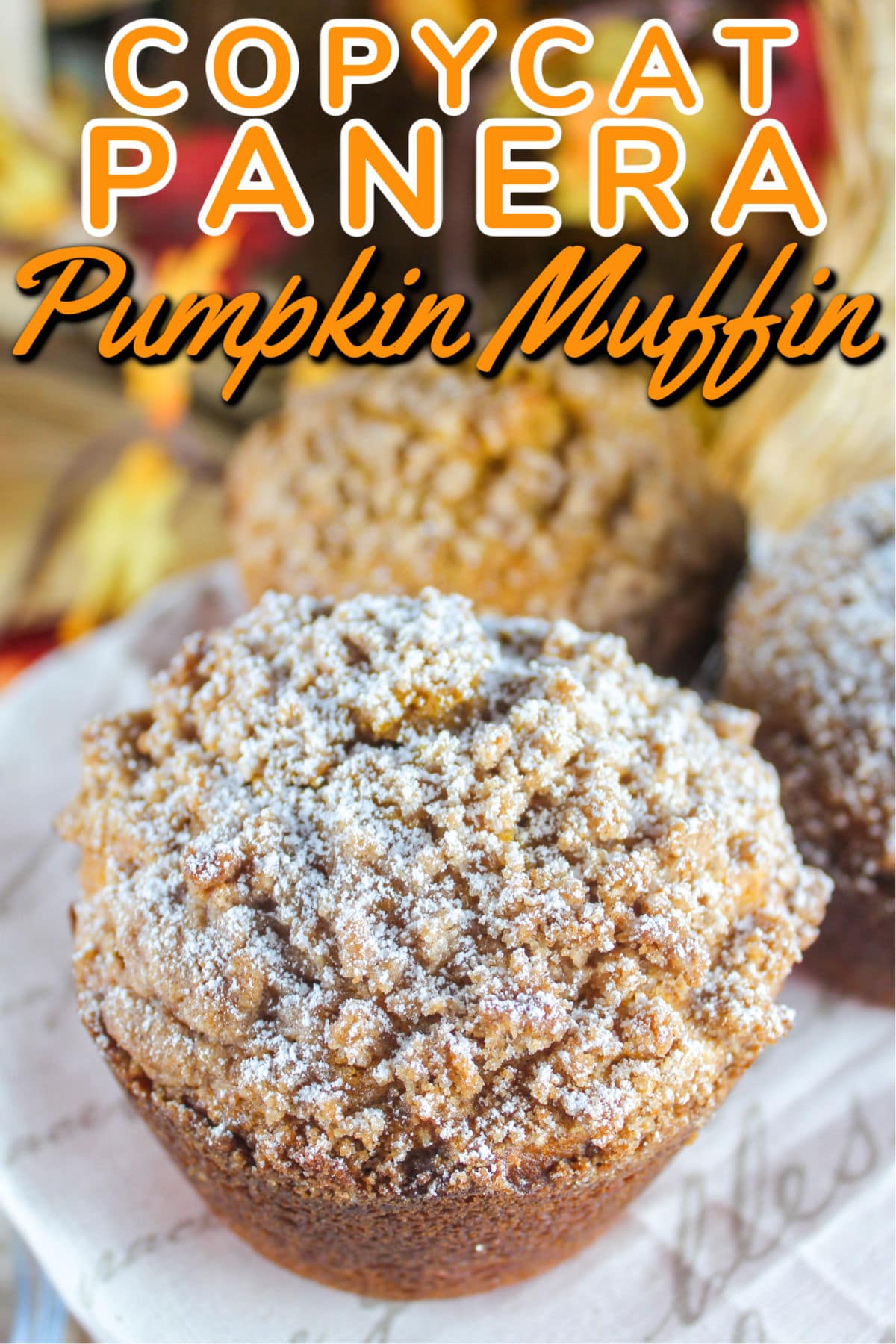 These Copycat Panera Pumpkin Muffins will have you ordering pumpkin spice lattes like a Basic B in 5 seconds flat! They're a delicious balance of pumpkin spice and comforting muffin with an aroma that will fill your home!  via @foodhussy