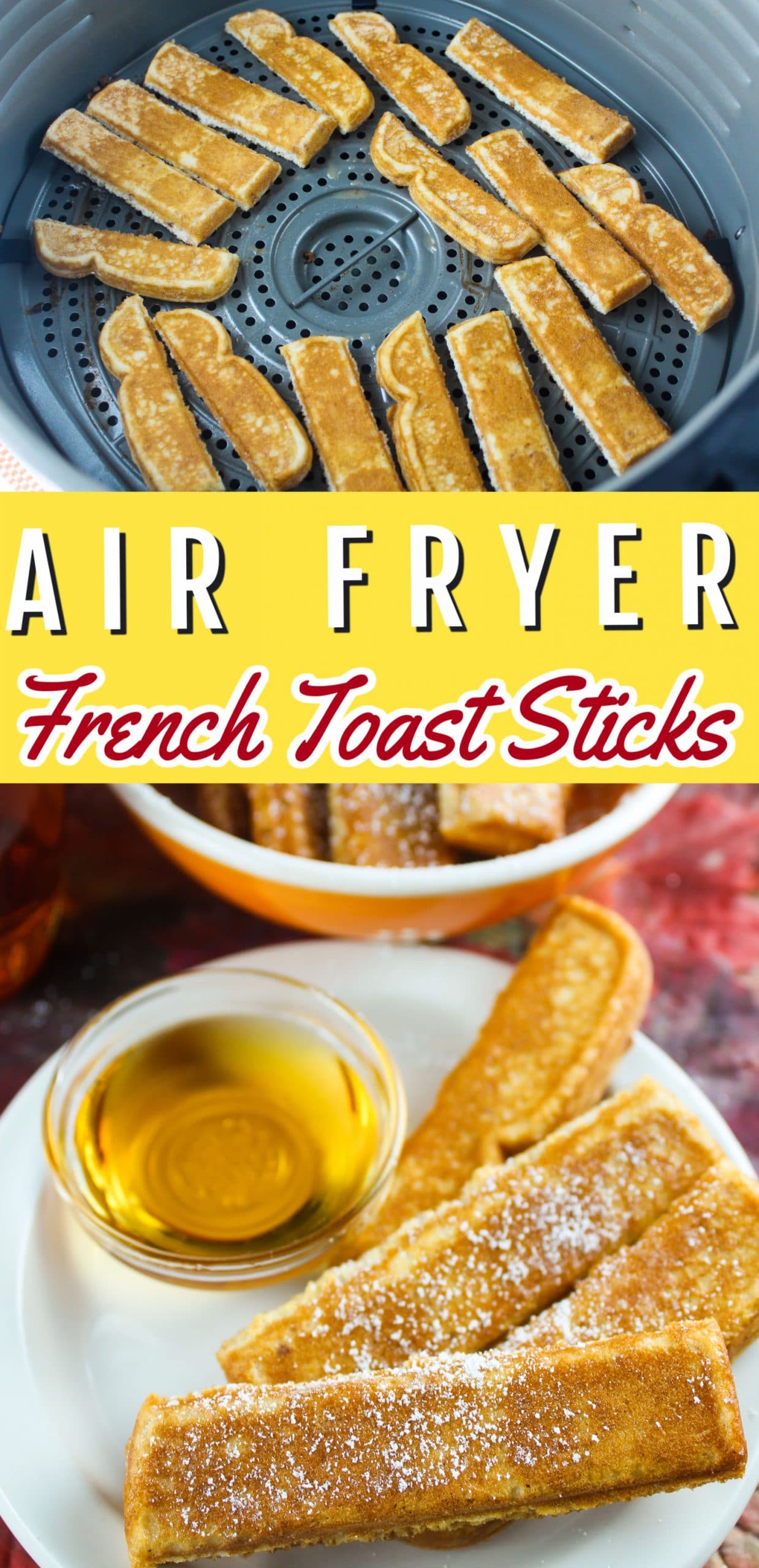 Air Fryer French Toast is my new favorite breakfast! It's super easy and the best part is - you can make your sausage or bacon at the same time!  via @foodhussy