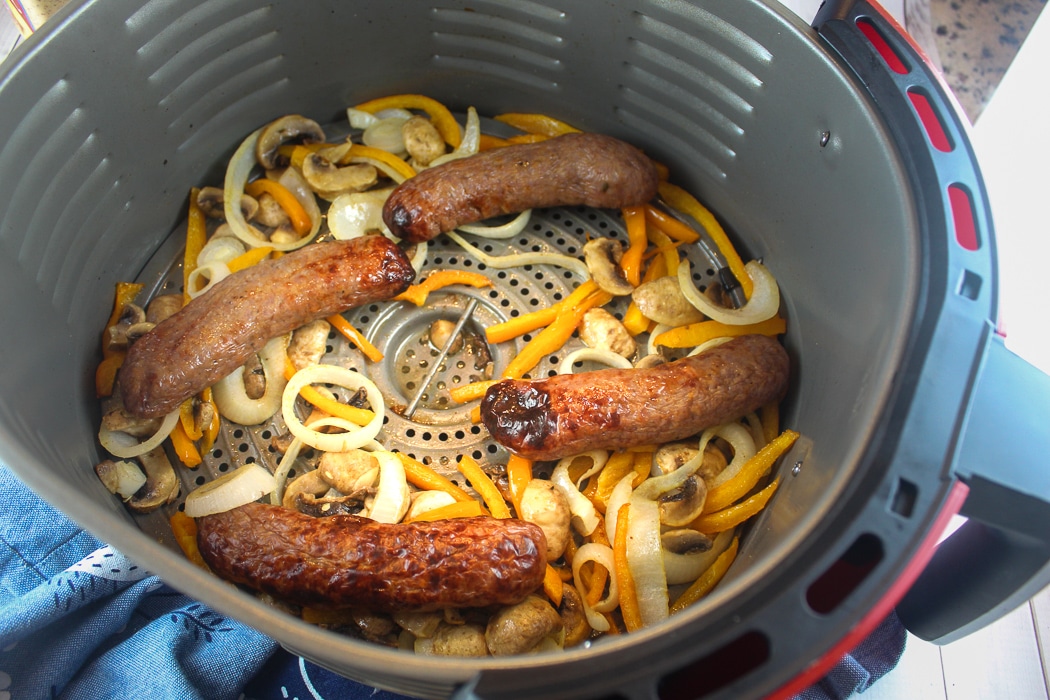 Air Fryer Italian Sausage and Peppers The Food Hussy