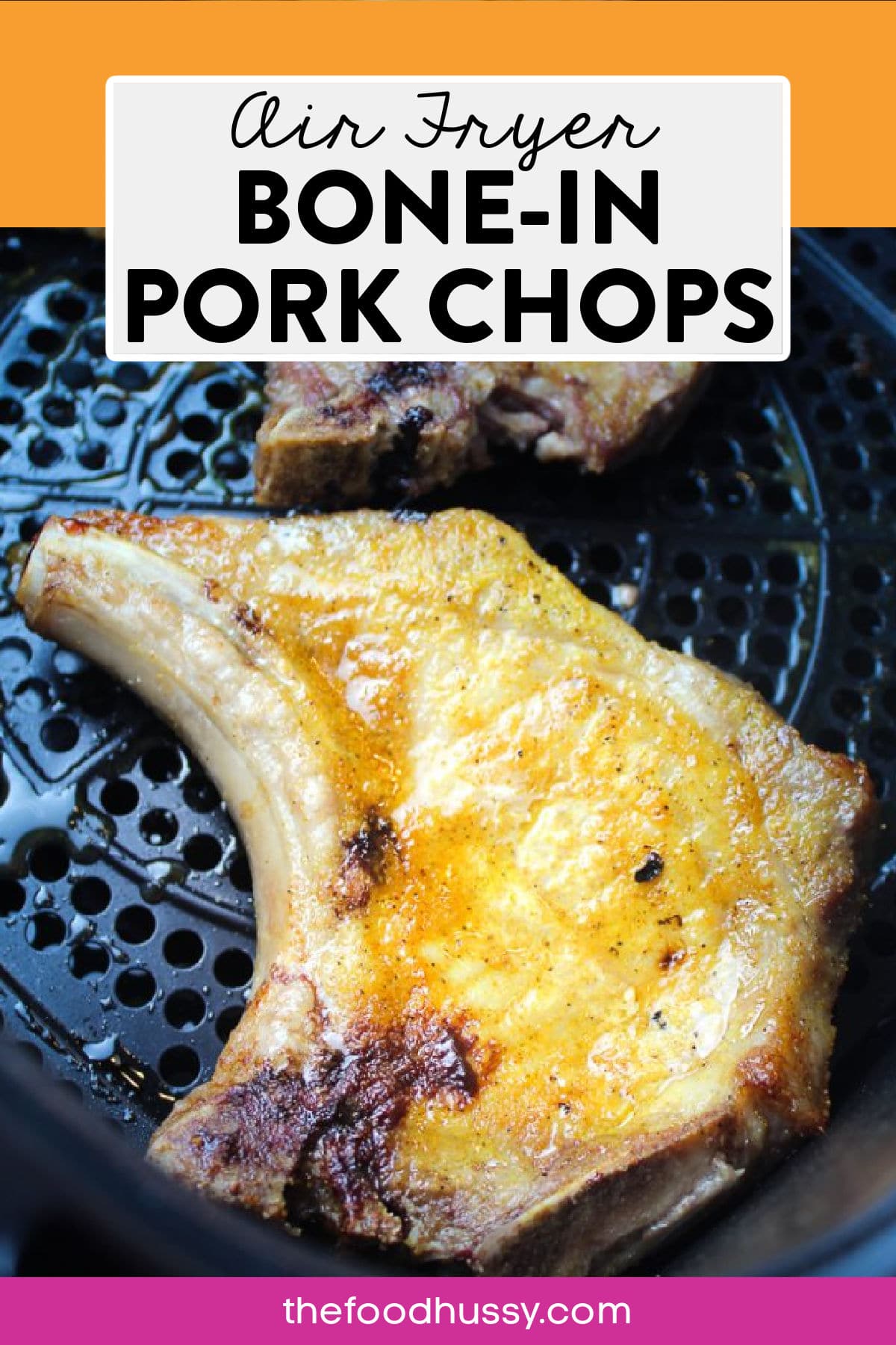 Air Fryer Bone-In Pork Chops are a game-changer! There's no mess and they're perfect every time! These pork chops are very affordable and - in the air fryer - they come out juicy and tender every time.
 via @foodhussy
